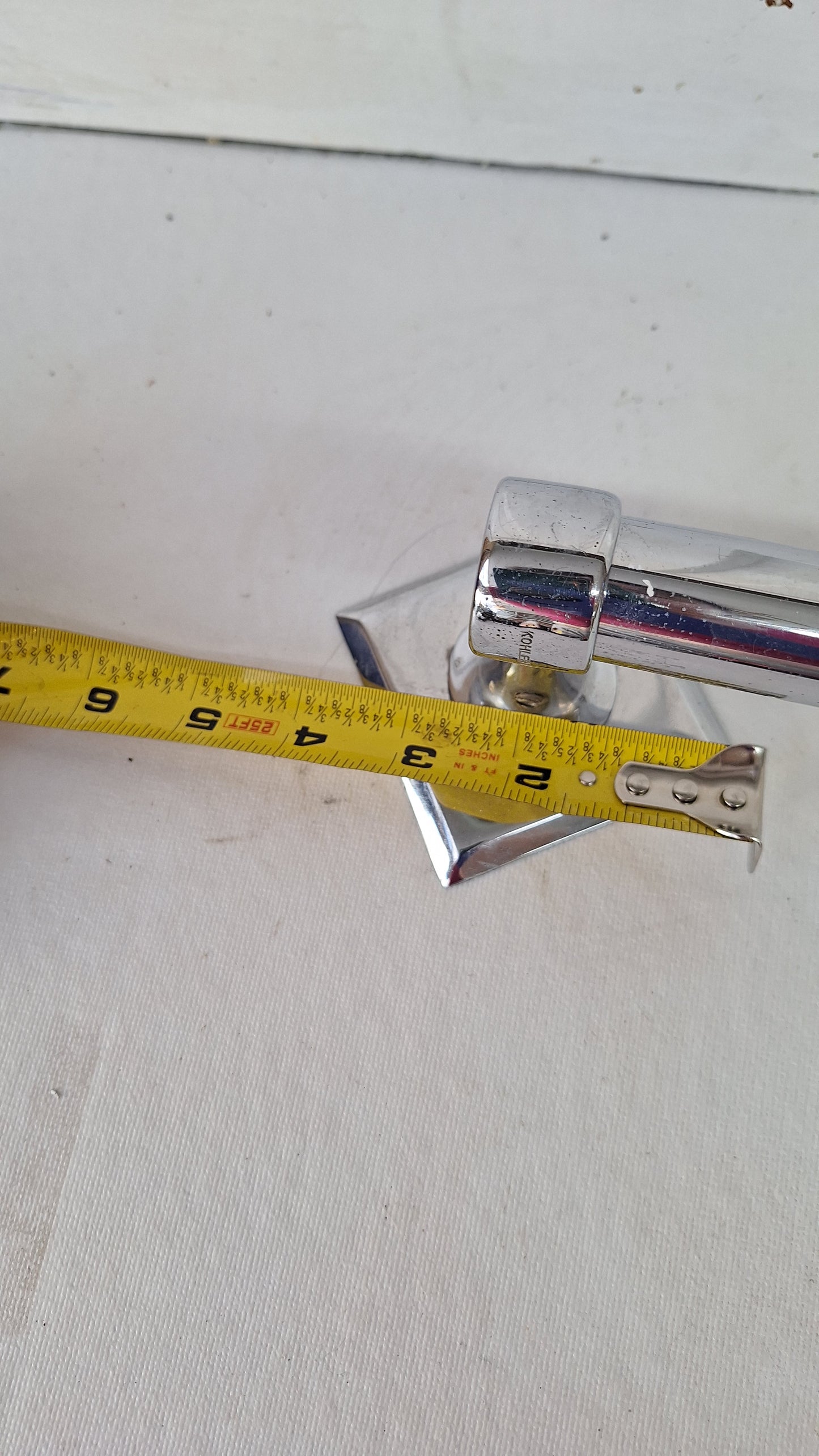 Kohler 22" Vintage Chrome Towel Bar, Art Deco Era Silver Bathroom Towel Bar