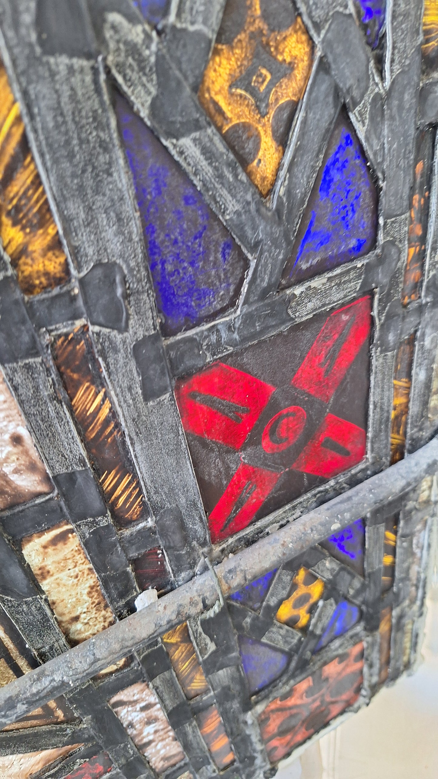 Rectangle Gothic Style Antique Stained Glass, Vintage Church Windows