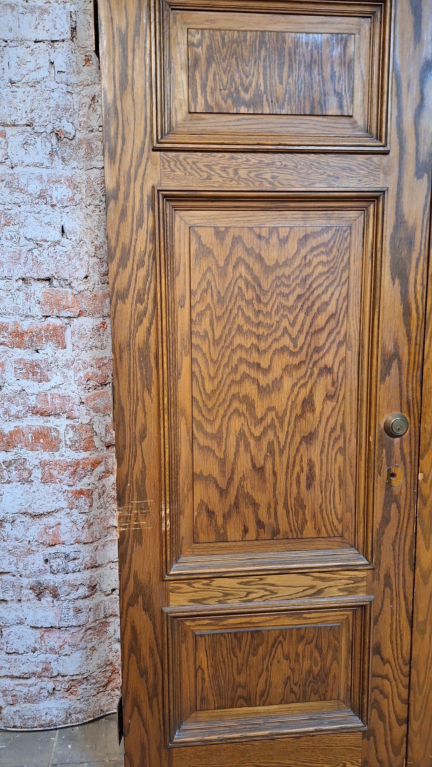 60" Set of Solid Wood Vintage Doors, Vintage Double Doors 83" Tall