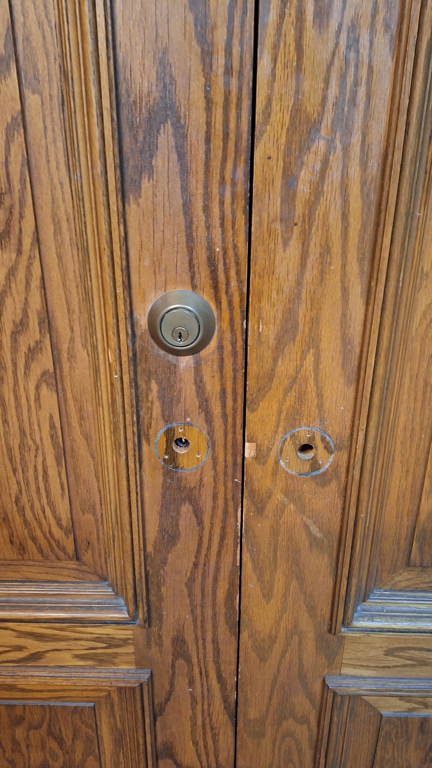 60" Set of Solid Wood Vintage Doors, Vintage Double Doors 83" Tall