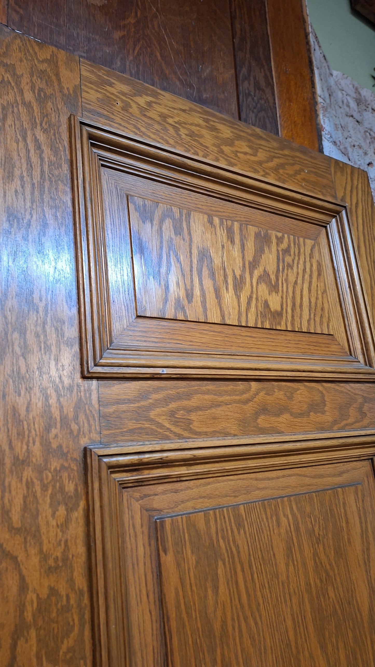 60" Set of Solid Wood Vintage Doors, Vintage Double Doors 83" Tall