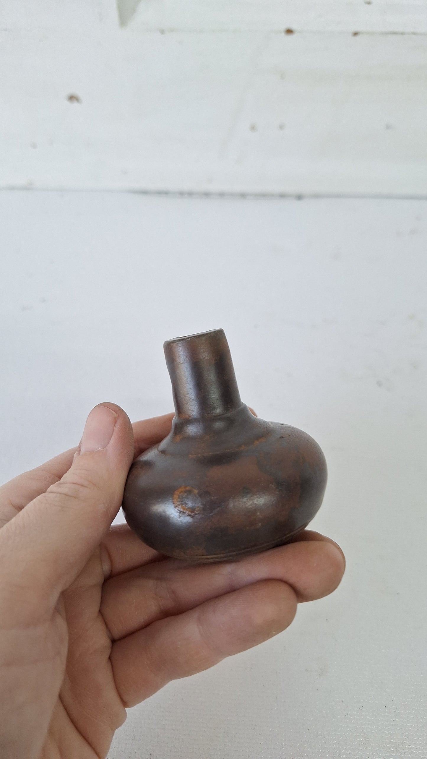 Cast Iron Doorknob with Lattice Design, Antique Iron Door Knob Handle