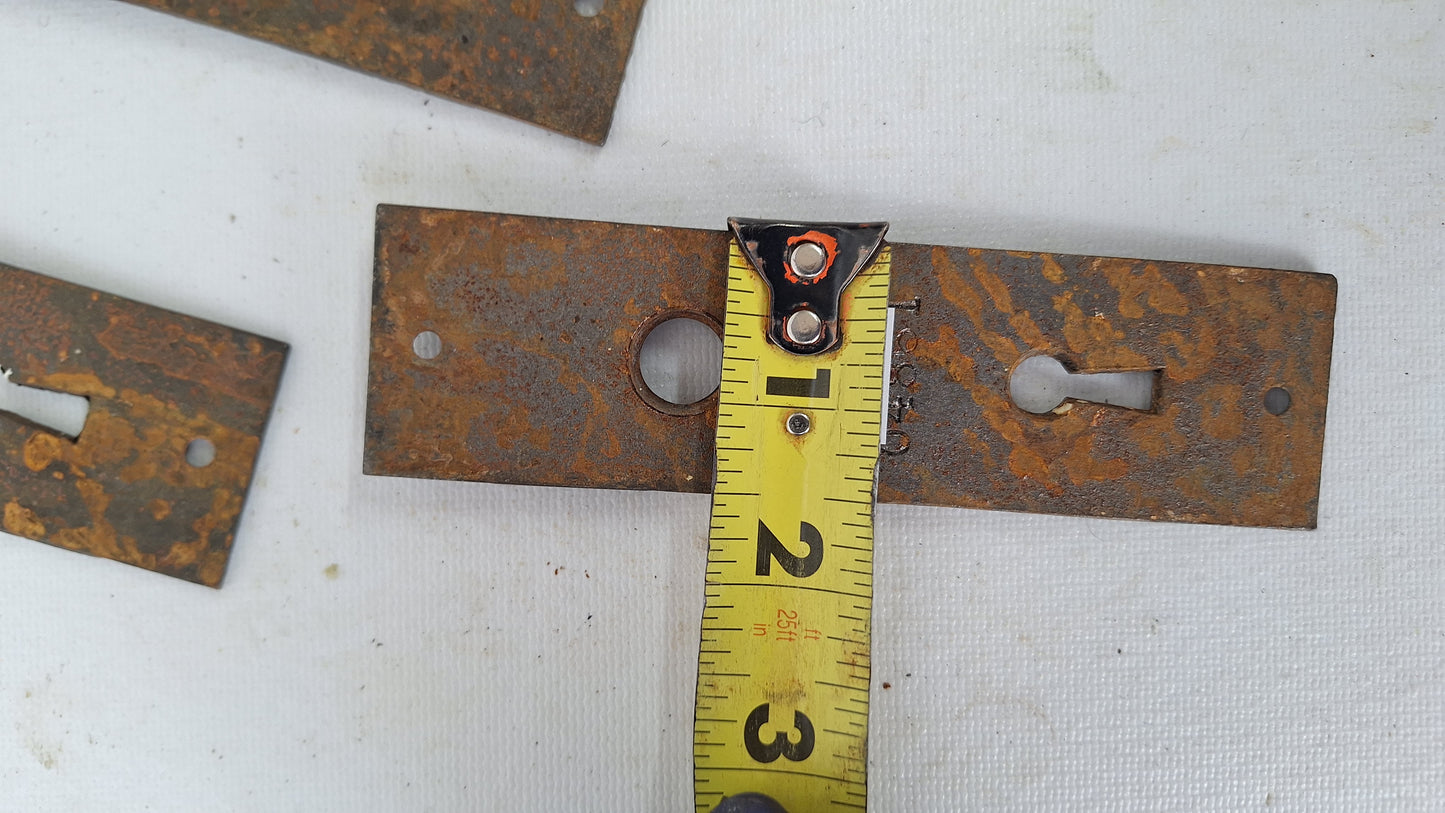 Branford Iron Backplates "Oriental" Pattern, Eastlake Antique Doorknob Escuthcheons