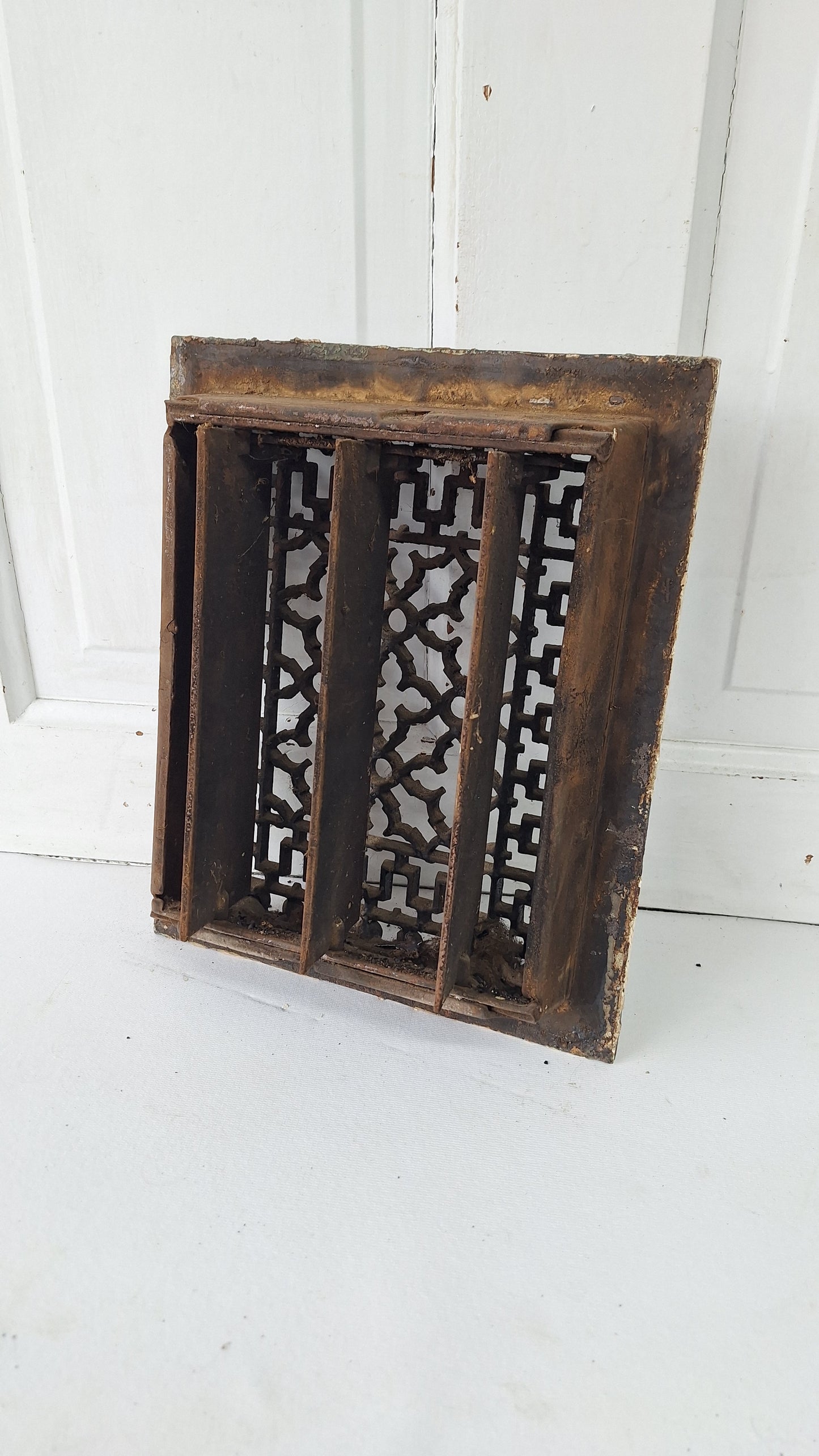 10 x 12 Decorative Cast Iron Vent Grate Cover, Working Vent Cover with Dampers
