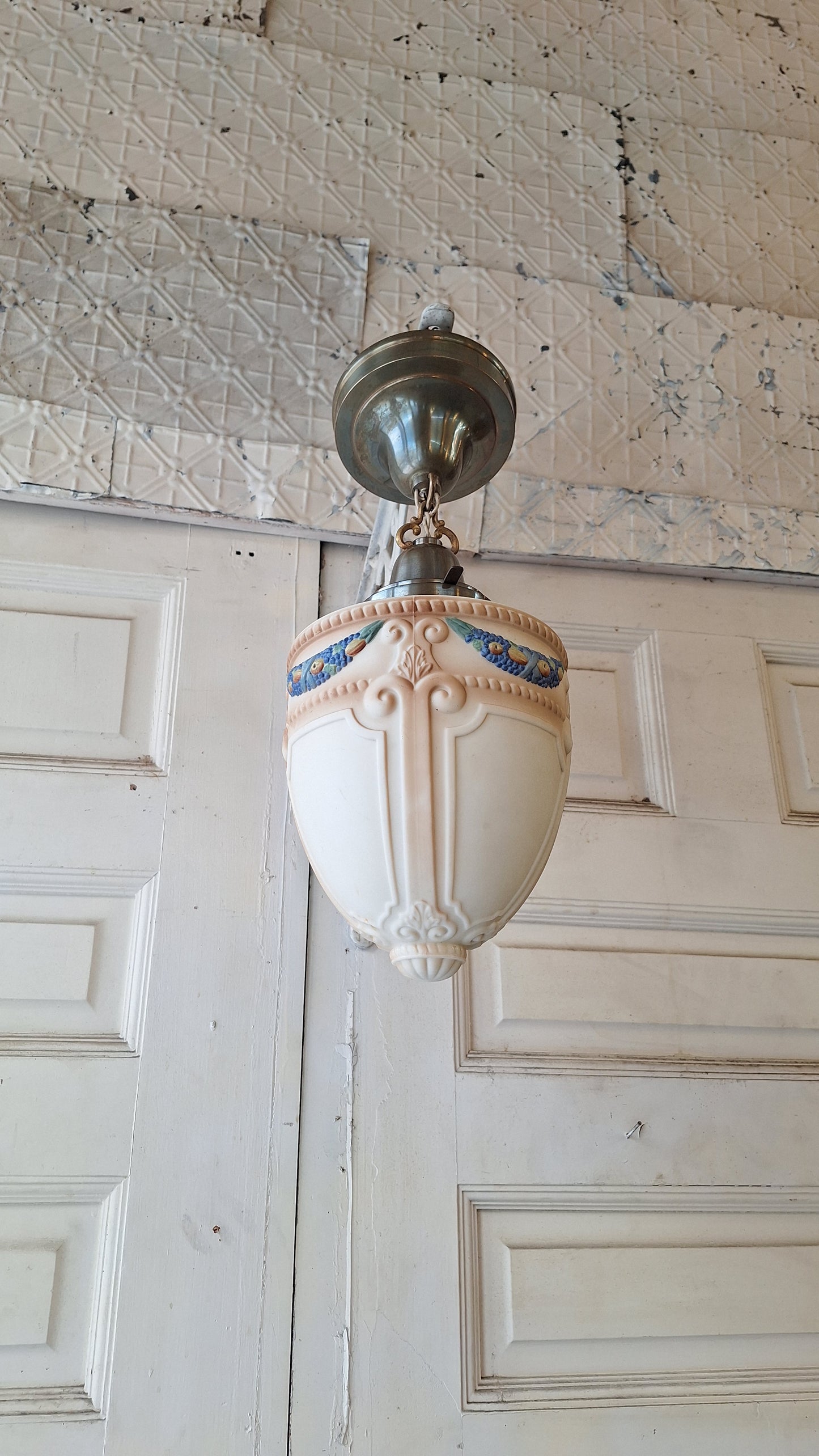 Beardslee Bronze Glass Pendant Light with Decorative Fruit Glass Shade