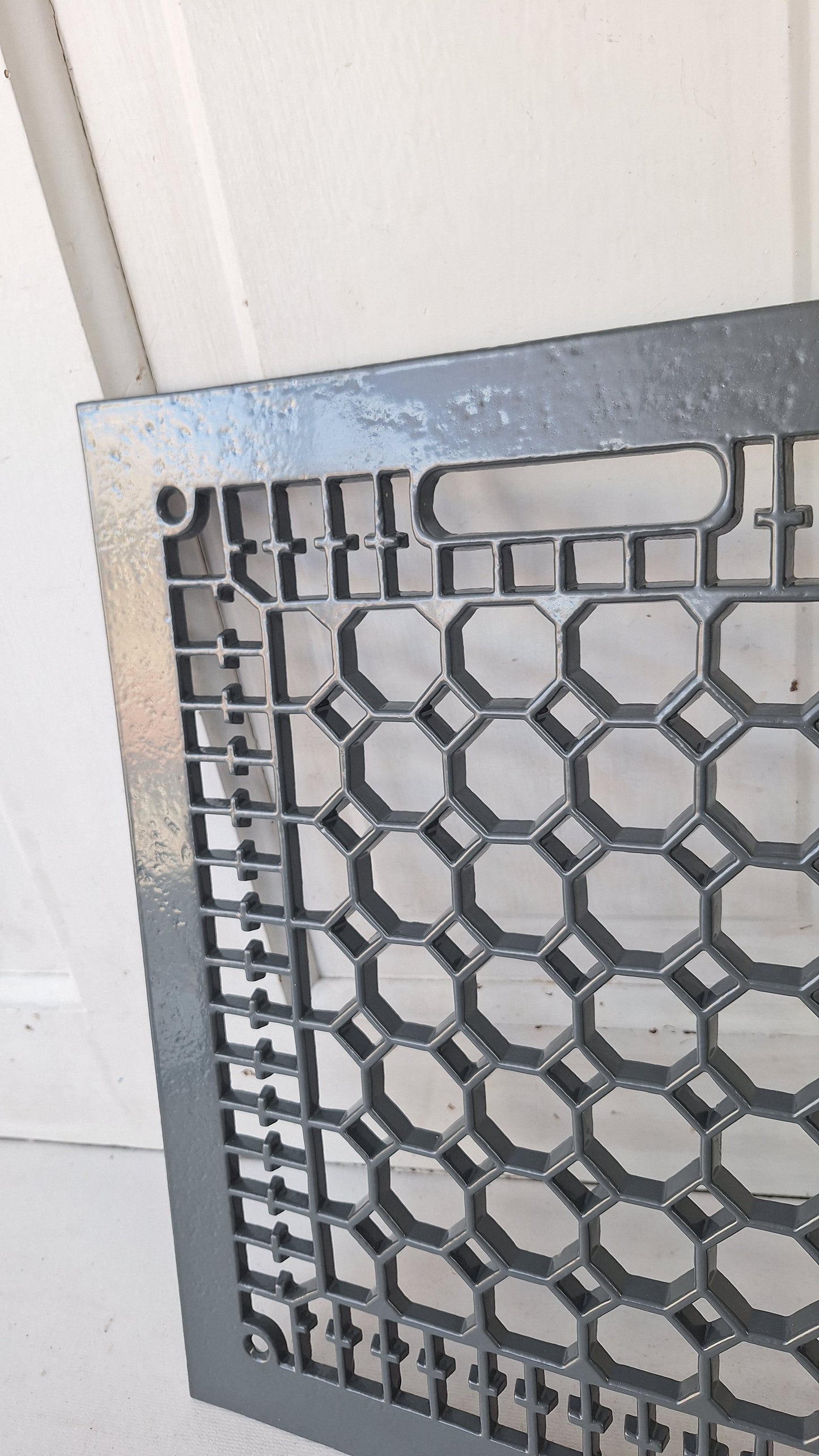 12 x 14 Lattice Cast Iron Floor Grate, Register Vent Cover