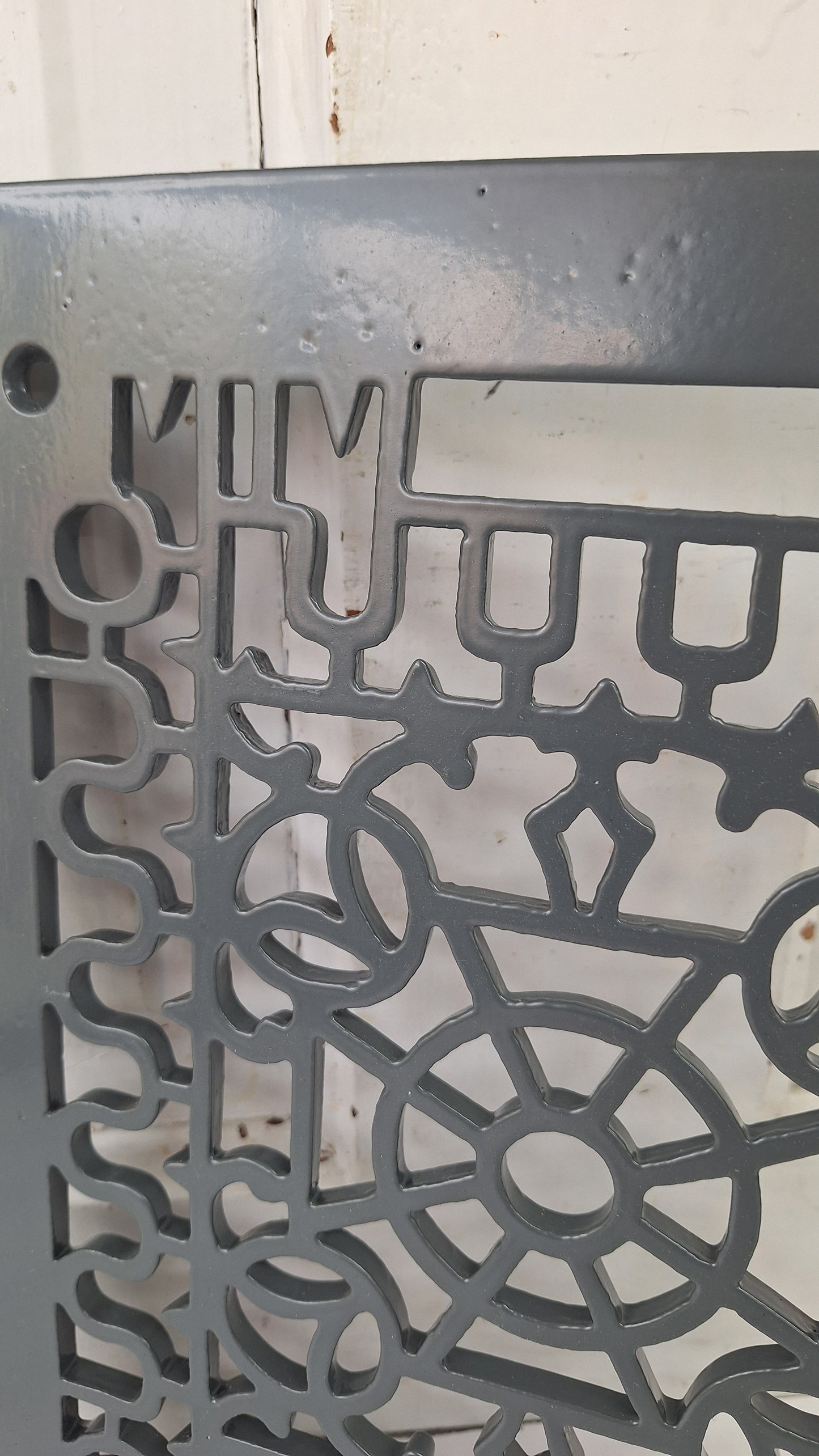 10 x 12 Ornate Design Vent Cover, Vintage Cast Iron Register