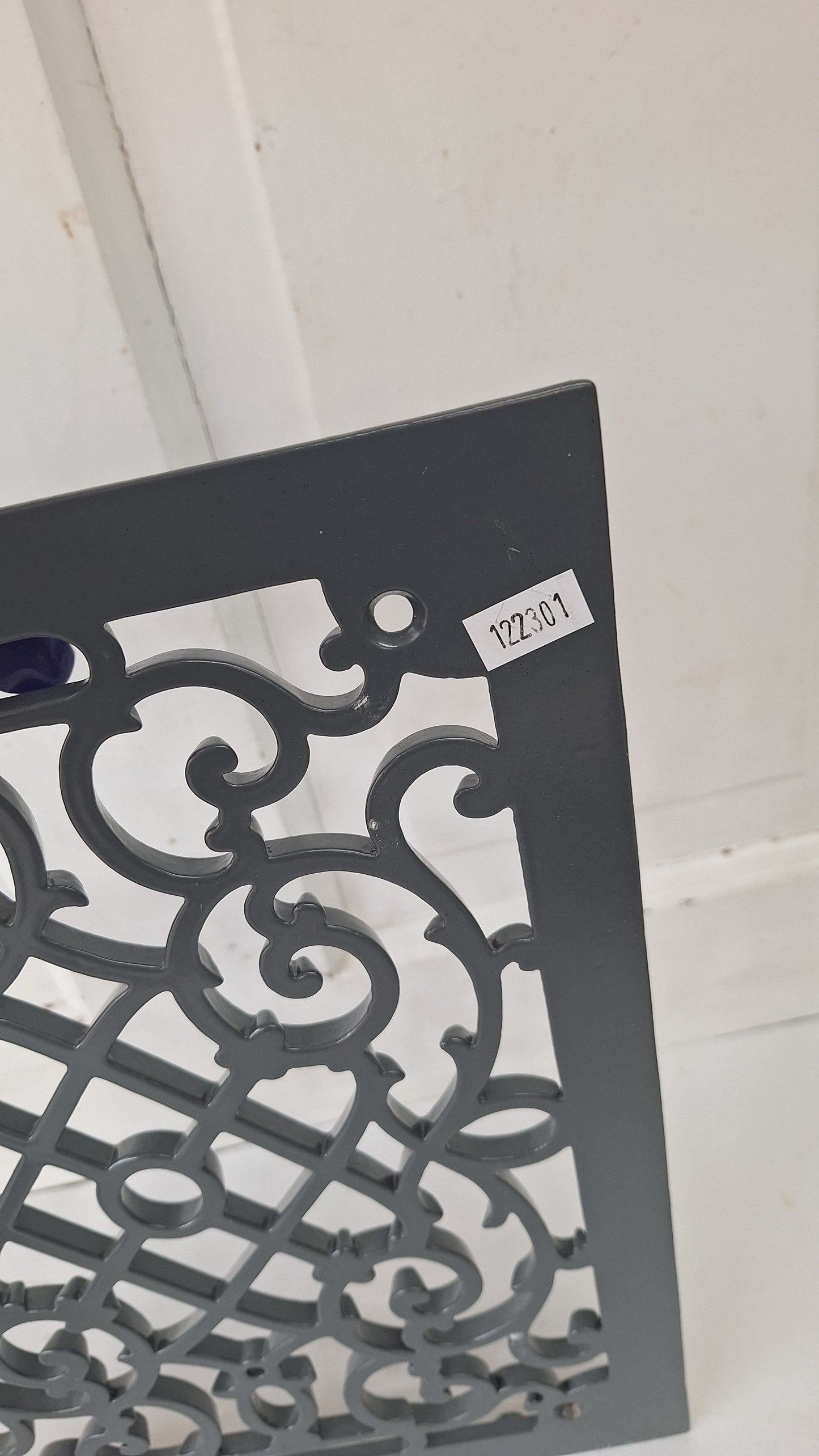 Victorian Era Iron Vent Grate Cover: Fancy Scroll Design (10 x 14 inches)