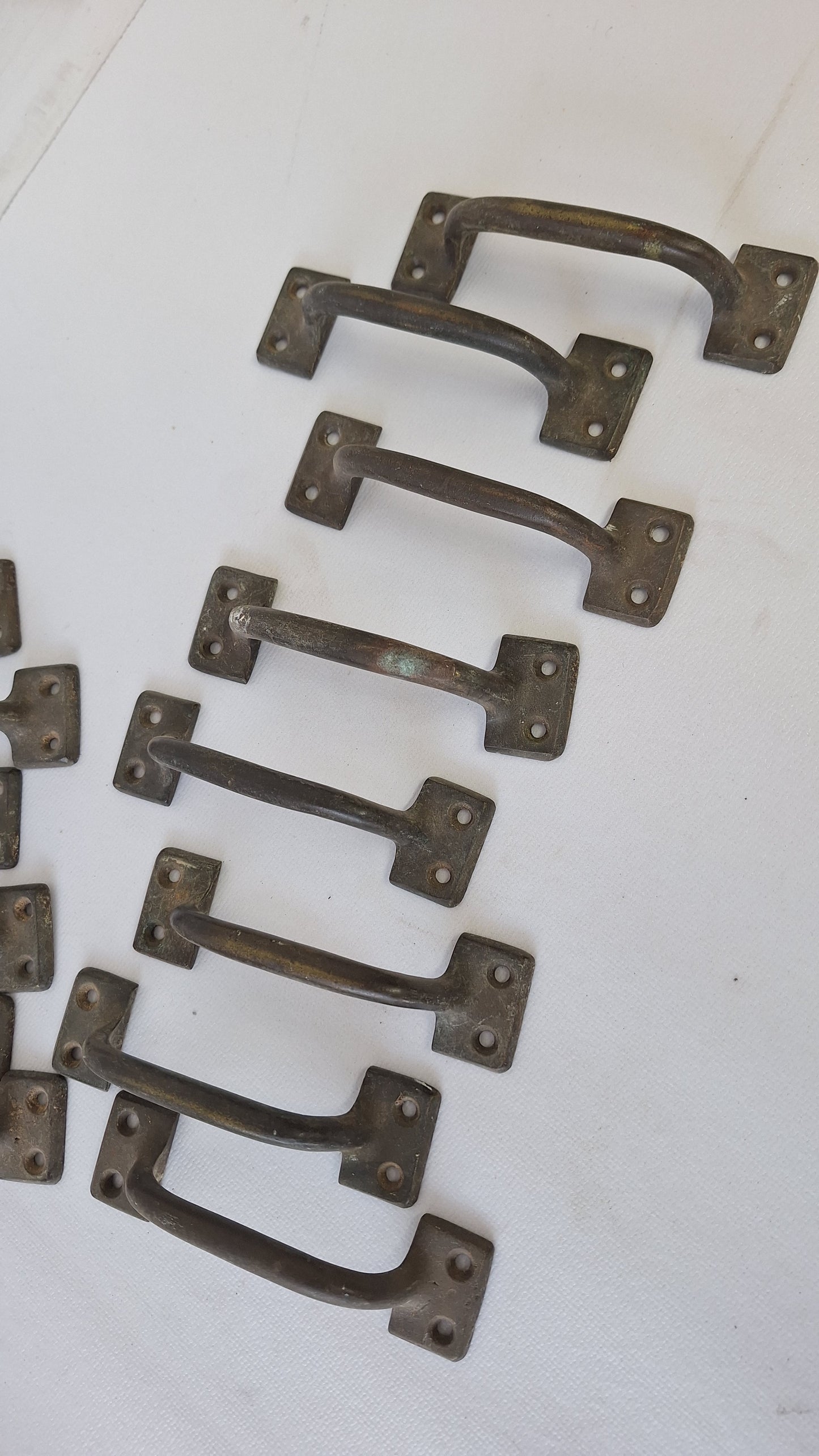 14 Bronze Antique Window Handles, Window Sash Pulls