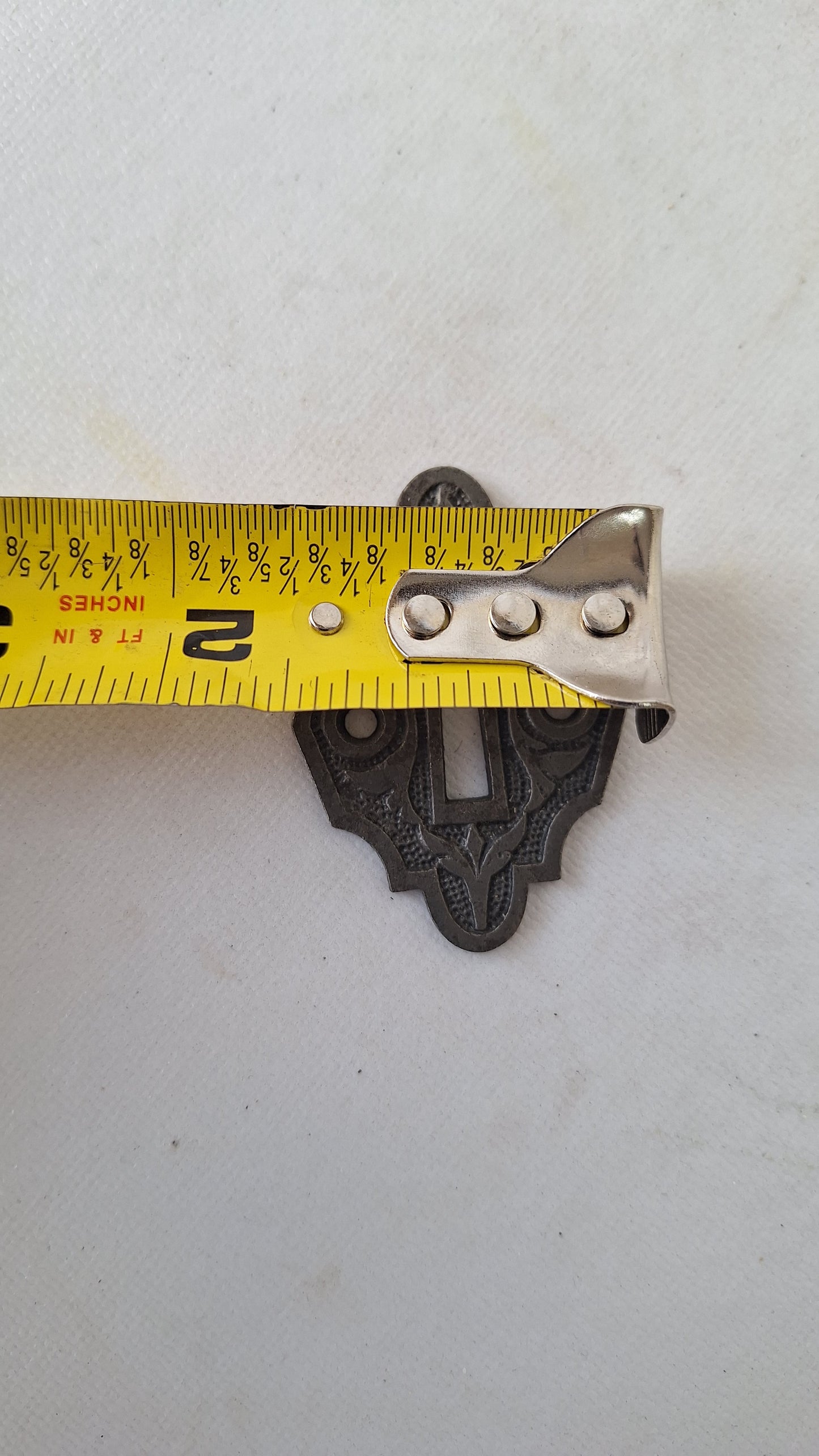 Large Ornate Iron Antique Keyhole Cover, Key Hole Escutcheon Plate