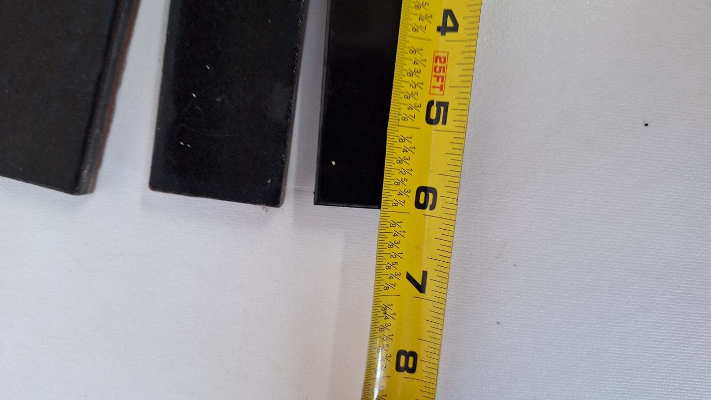 7 Antique Black Fireplace Tiles, Black Hearth Border Accent Tiles