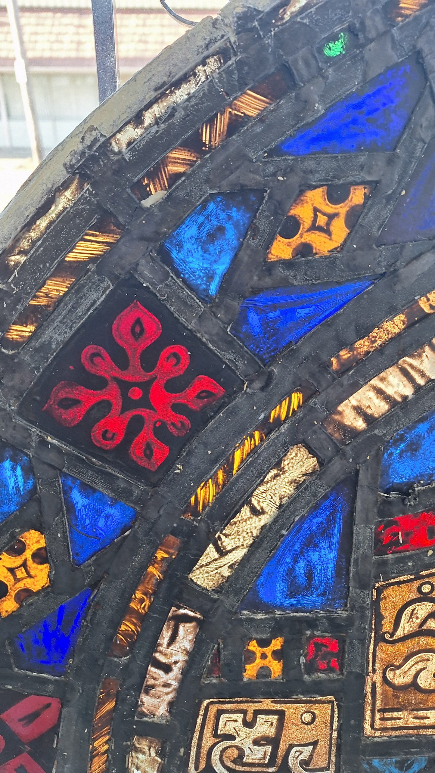 Gothic Arch Antique Stained Glass, Vintage Church Windows