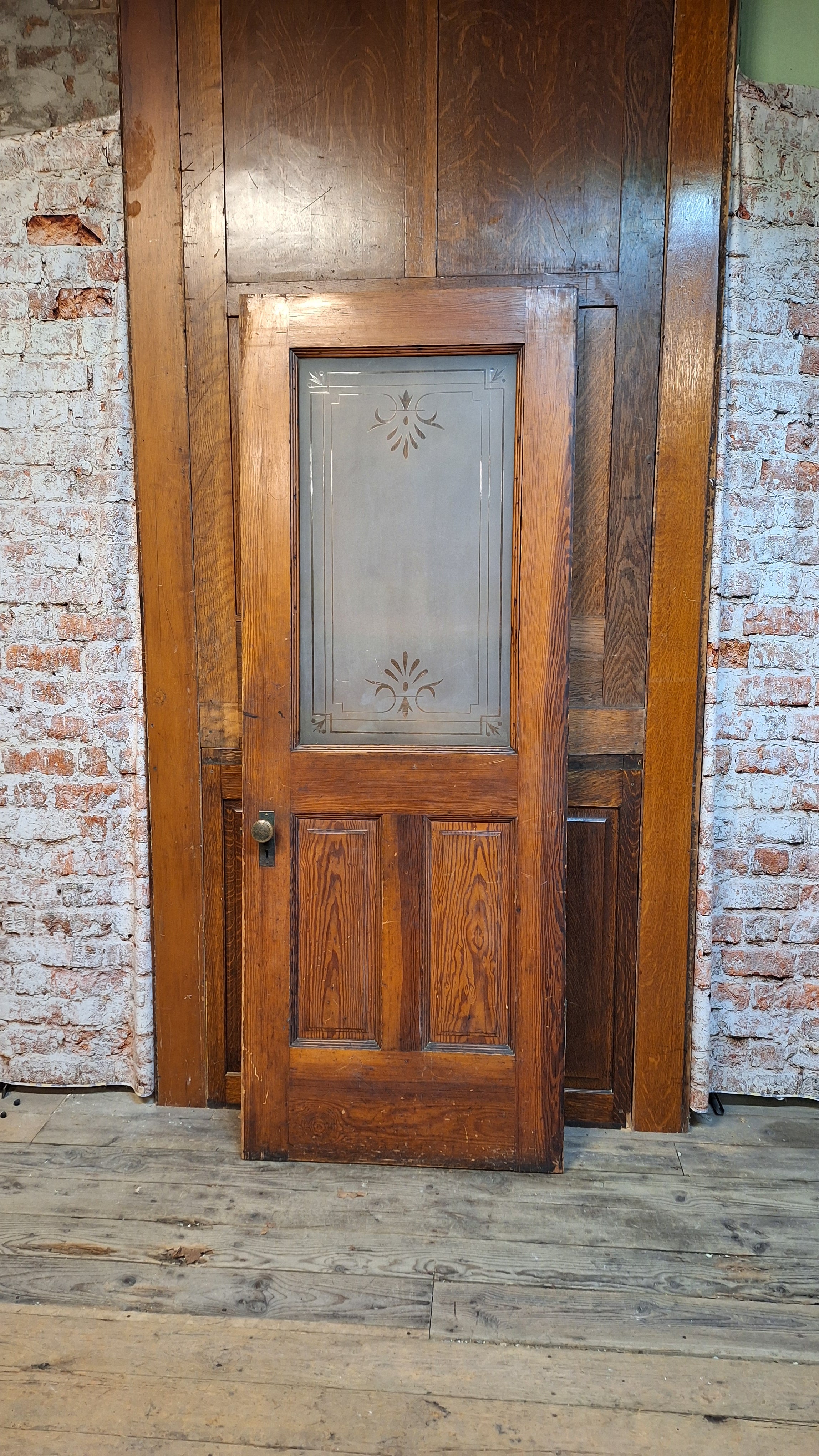 Victorian Frosted Cut Glass Door, Antique Eastlake Interior Door ...