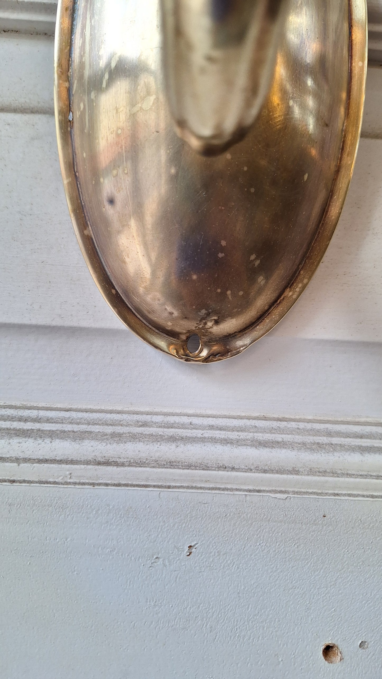 Vintage Brass Sconce with Candle Socket, Antique Wall Mount Light
