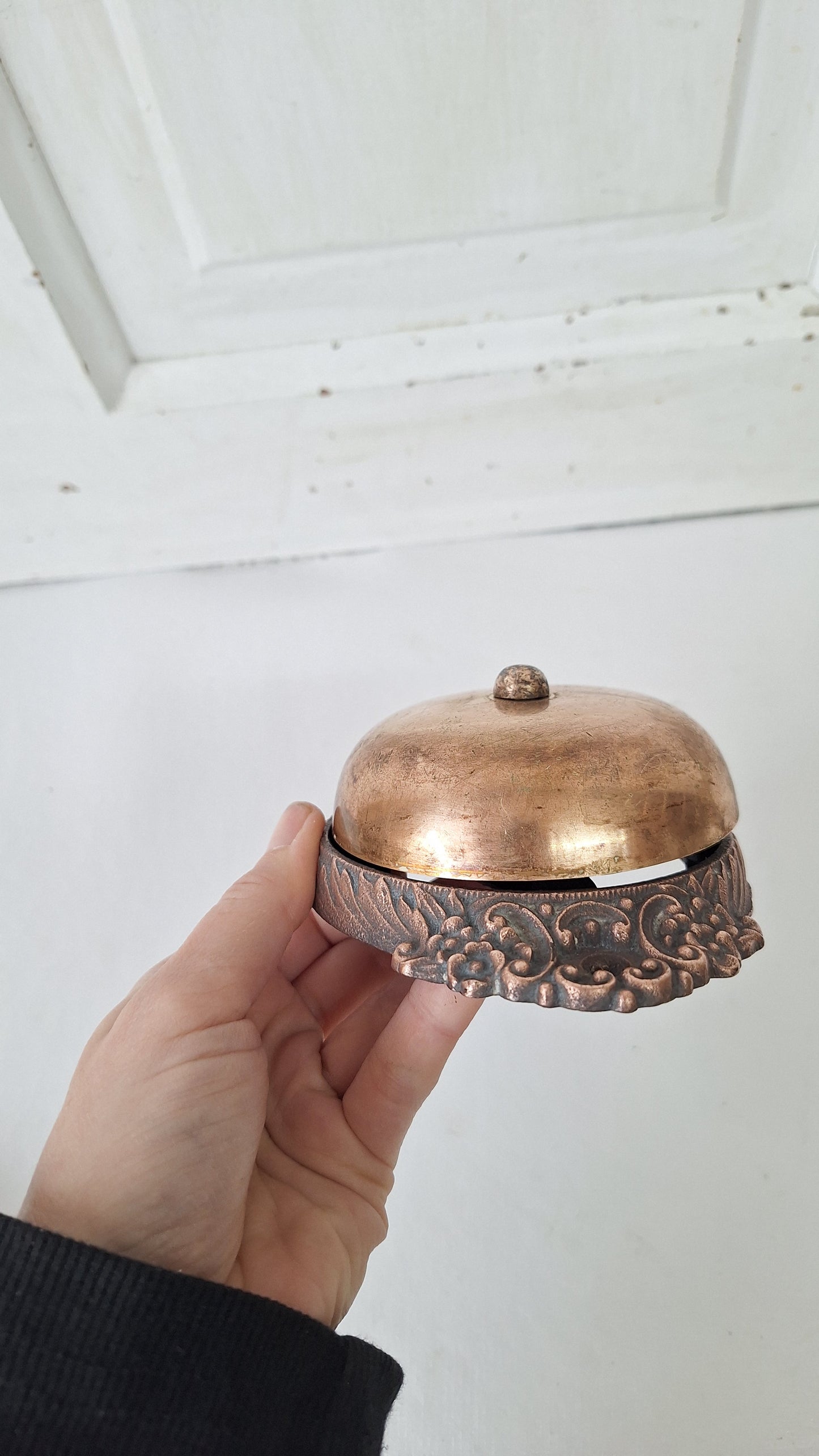 Antique Mechanical Doorbell, Twist Handle Style Door Bell Ringer