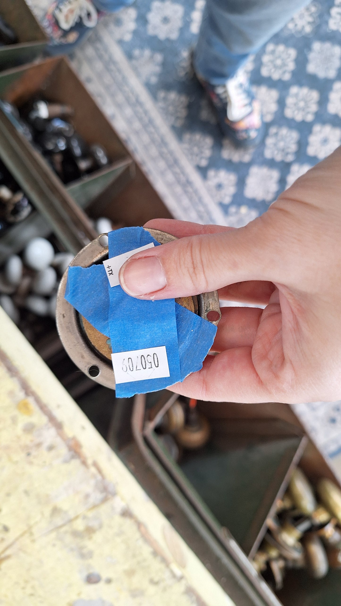 Vintage Occupied Bathroom Door Indicator, Early 1900s Privacy Lock