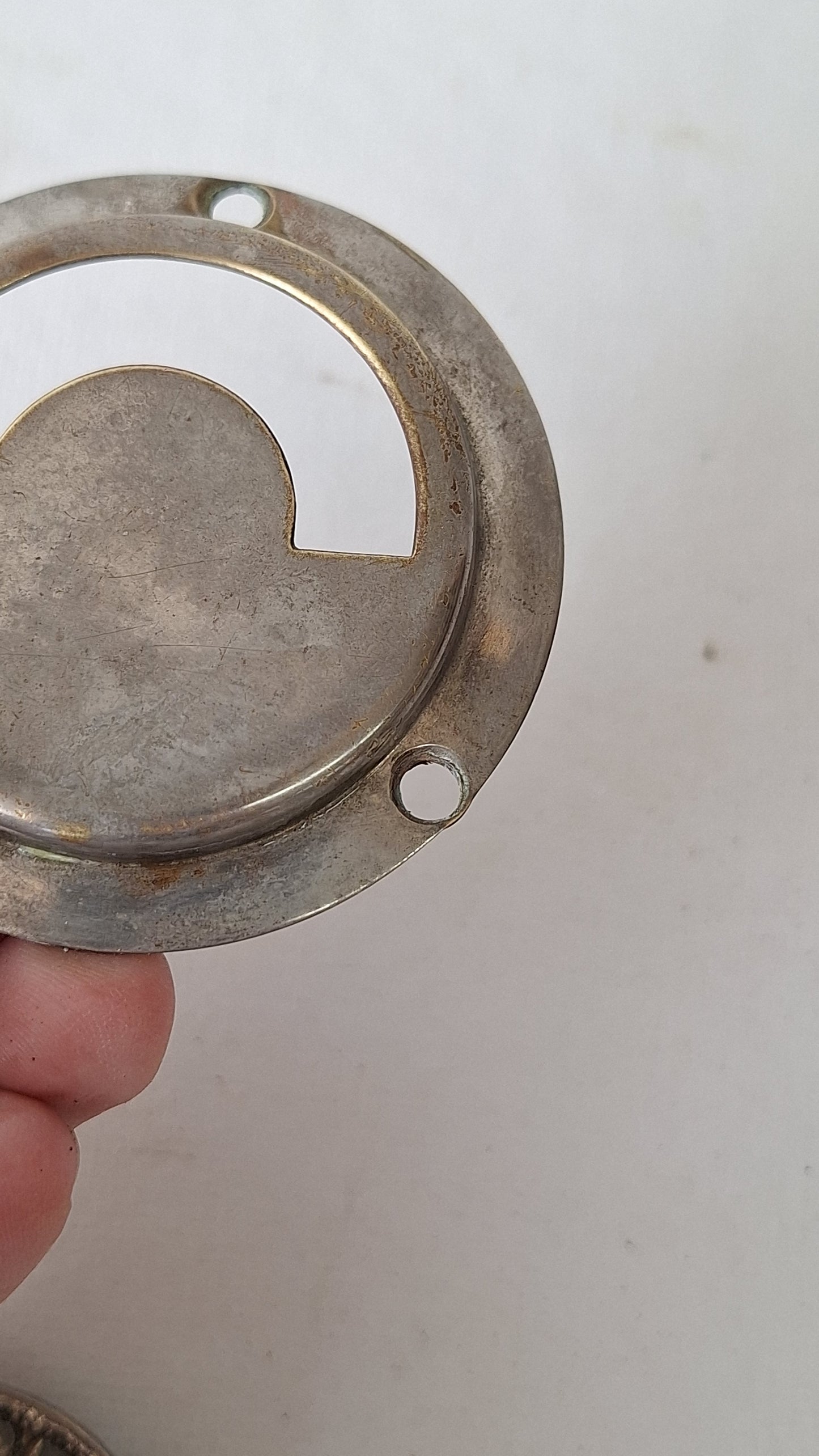 Vintage Occupied Bathroom Door Indicator, Early 1900s Privacy Lock