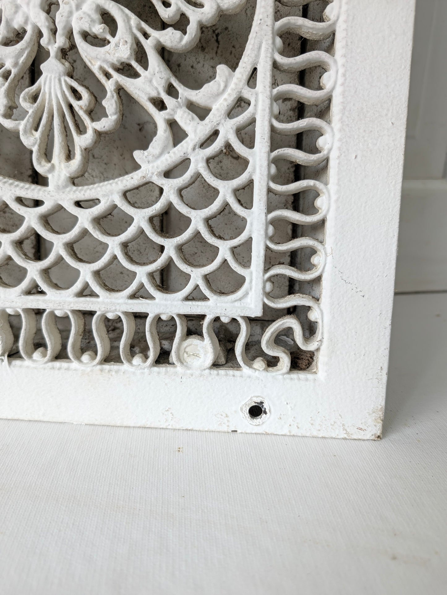 12 x 16 Ornate Vent Cover with Working Louvers, Flower Design