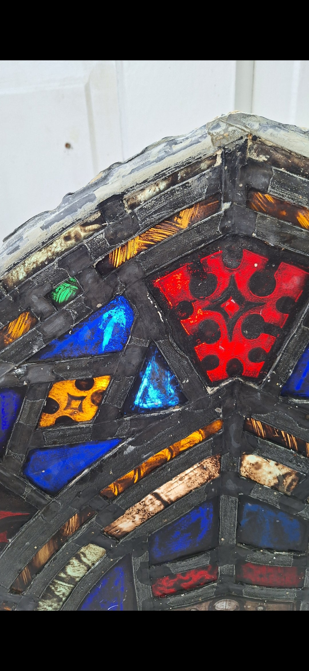 Gothic Arch Antique Stained Glass, Vintage Church Windows