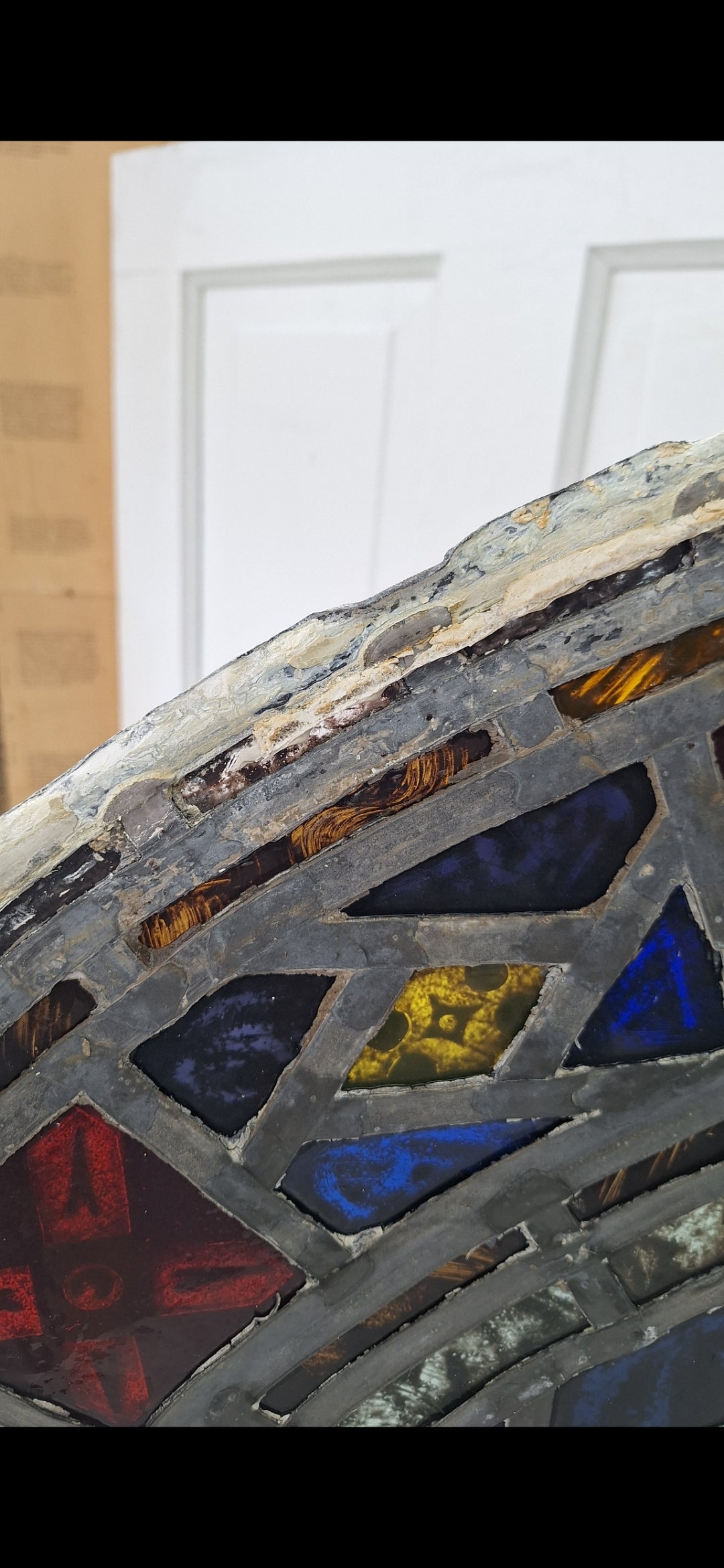 Gothic Arch Antique Stained Glass, Vintage Church Windows