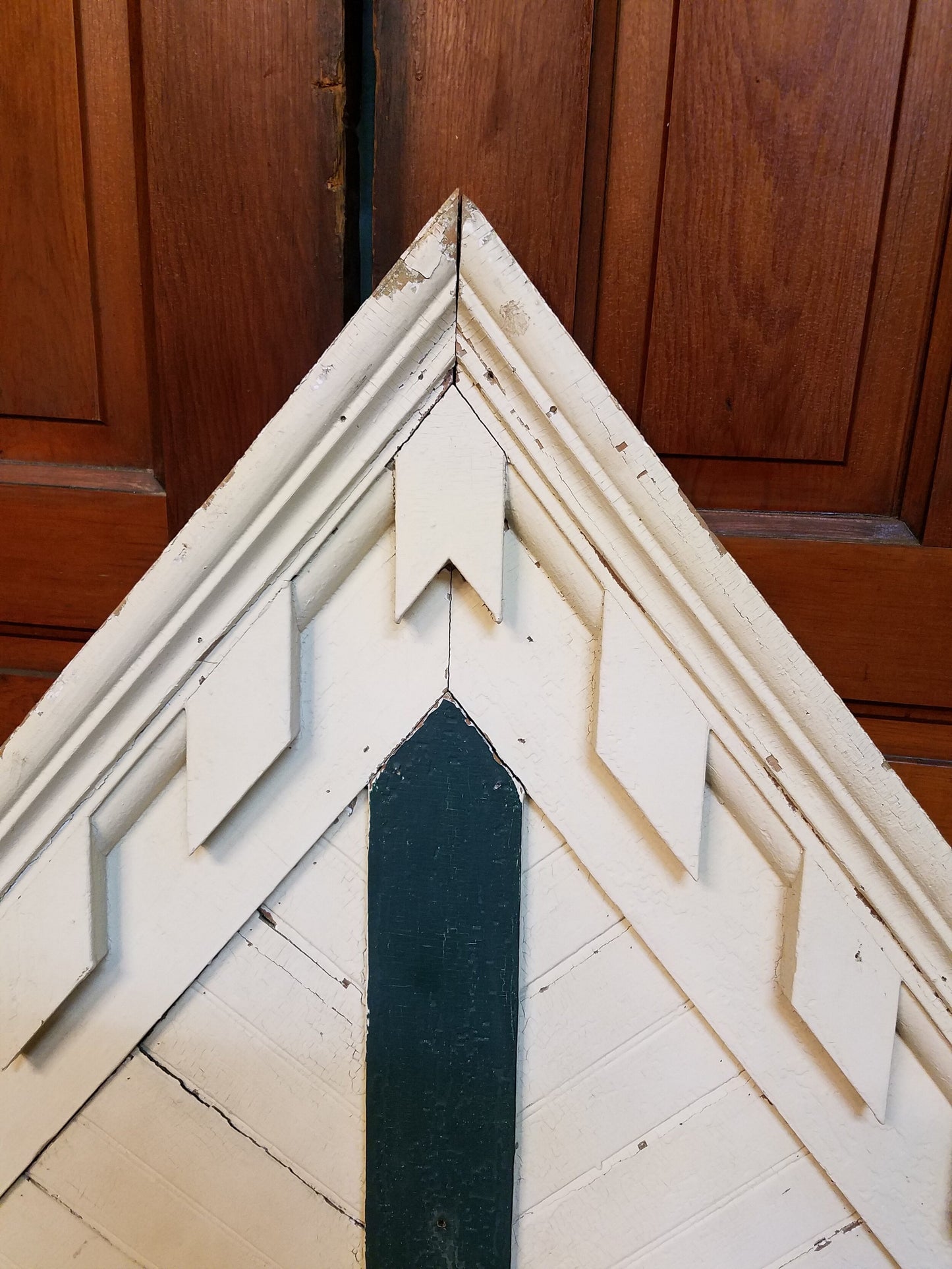 Antique Wood Porch Pediment, Triangle Porch Roof Topper, Ships Free