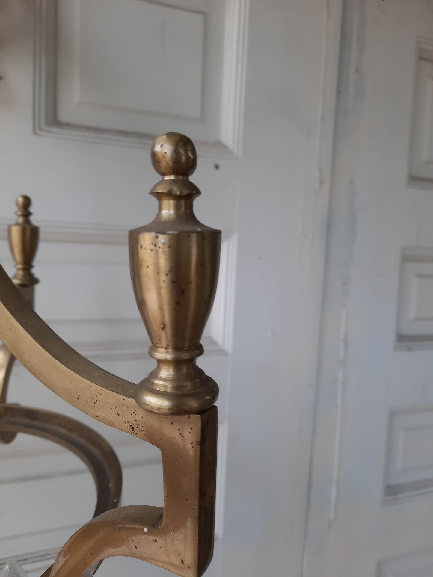 Solid Brass Mid Century Chandelier, MCM Brass Church Light