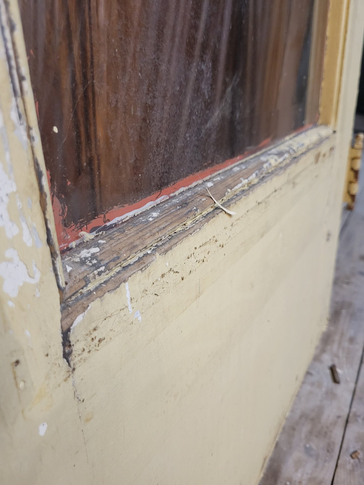 32" Beveled Glass Exterior or Entry Door, Full Glass Antique Front Door