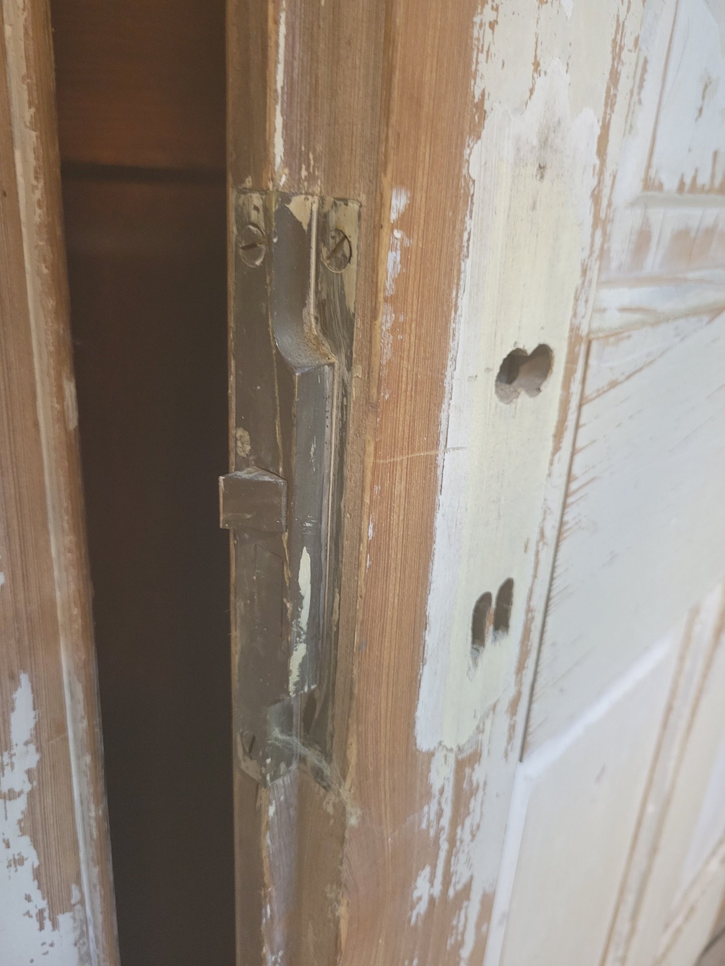 Distressed Paint Antique Double Door Set, Ships Free