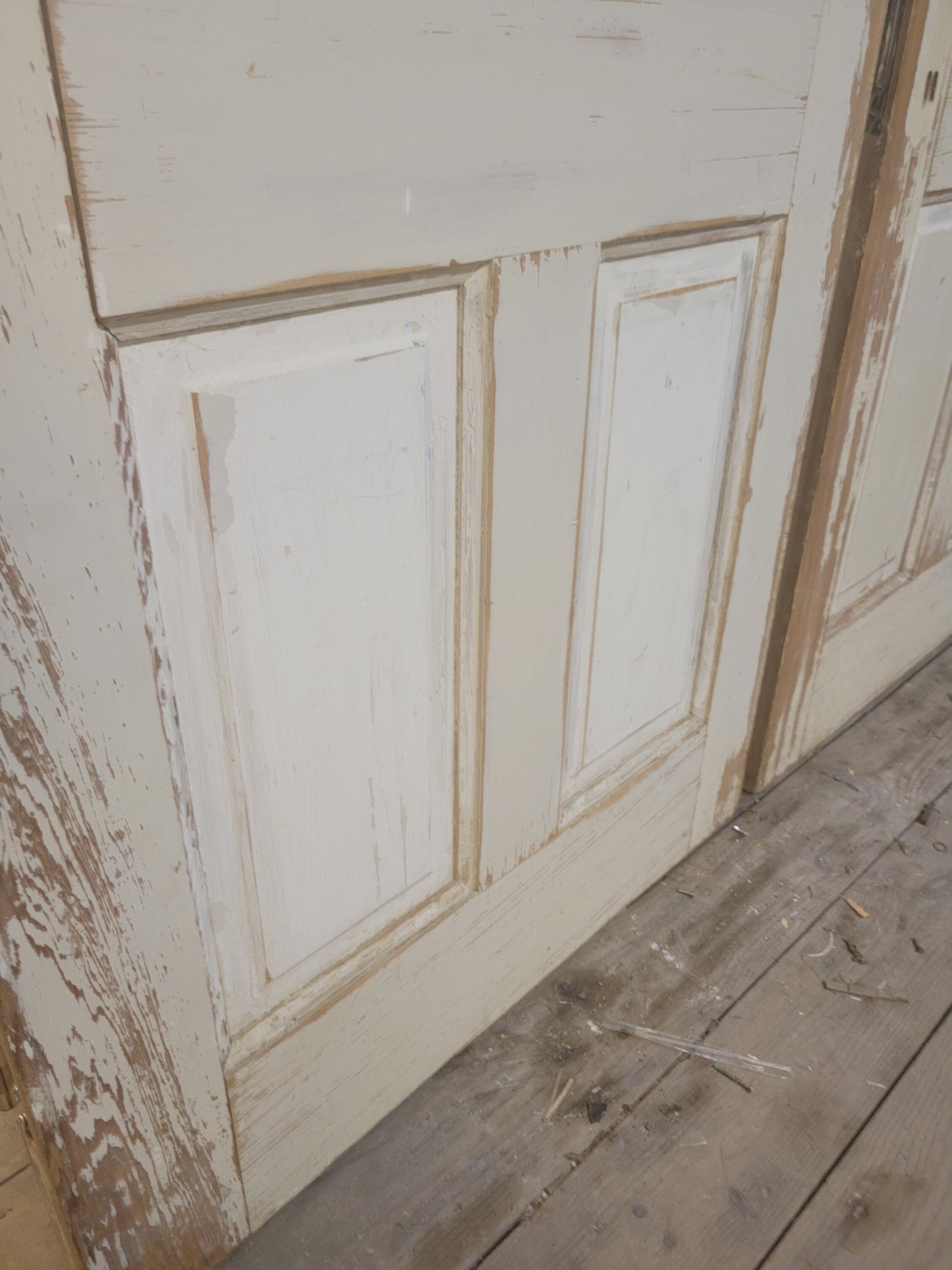 Distressed Paint Antique Double Door Set, Ships Free