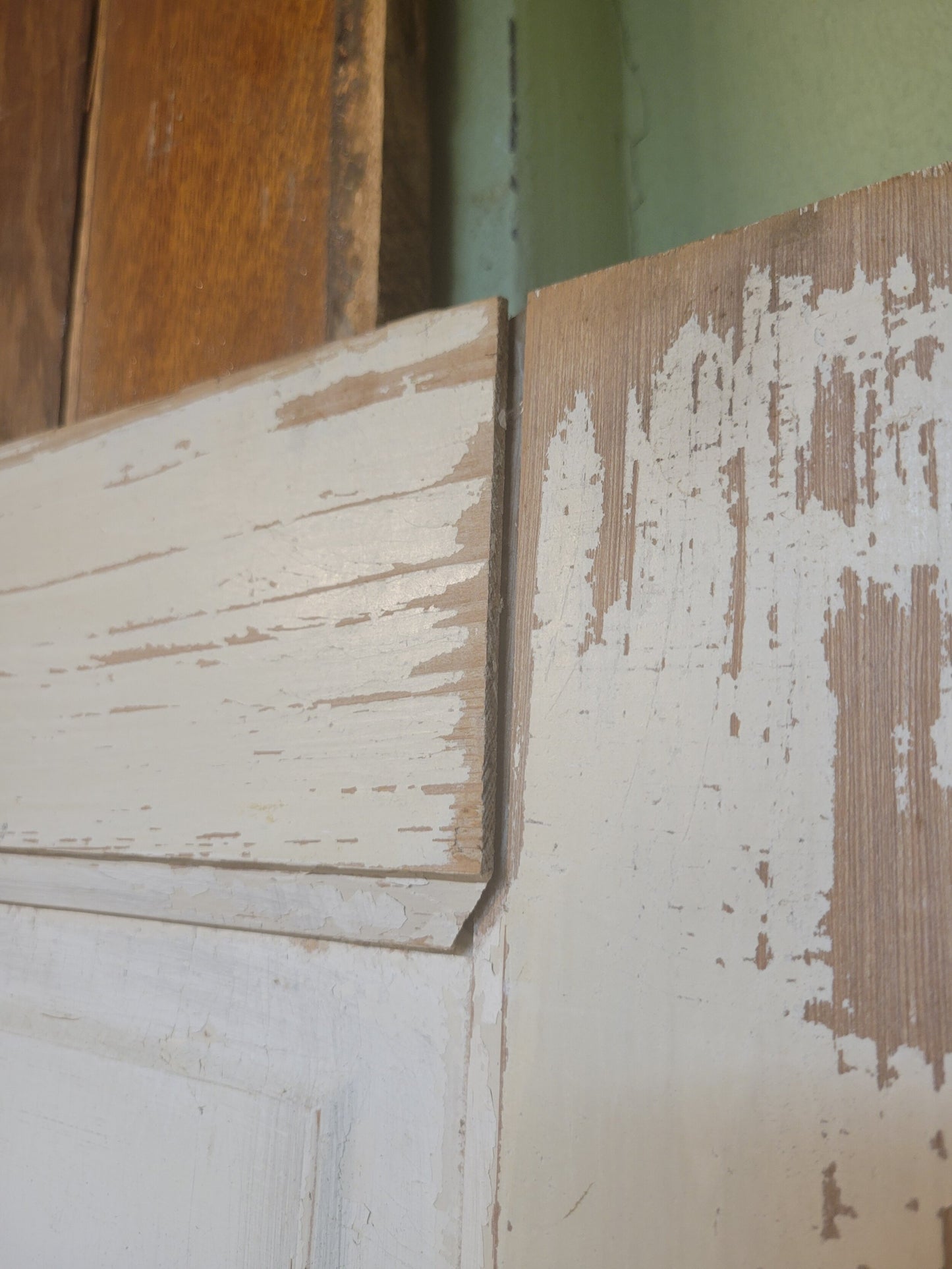 Distressed Paint Antique Double Door Set, Ships Free