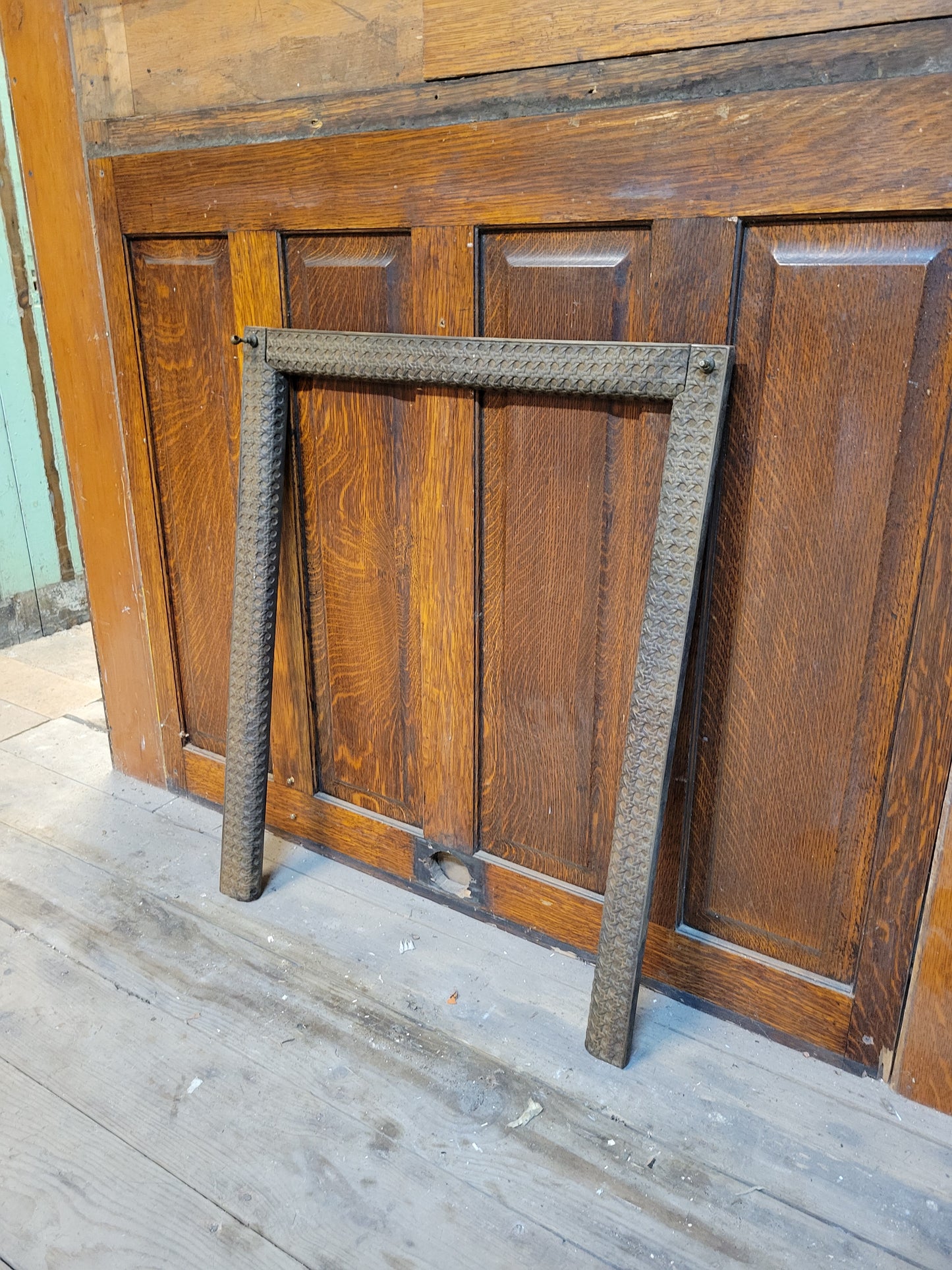 Basket Weave or Wicker Pattern Firebox Frame, Fireplace Opening Frame