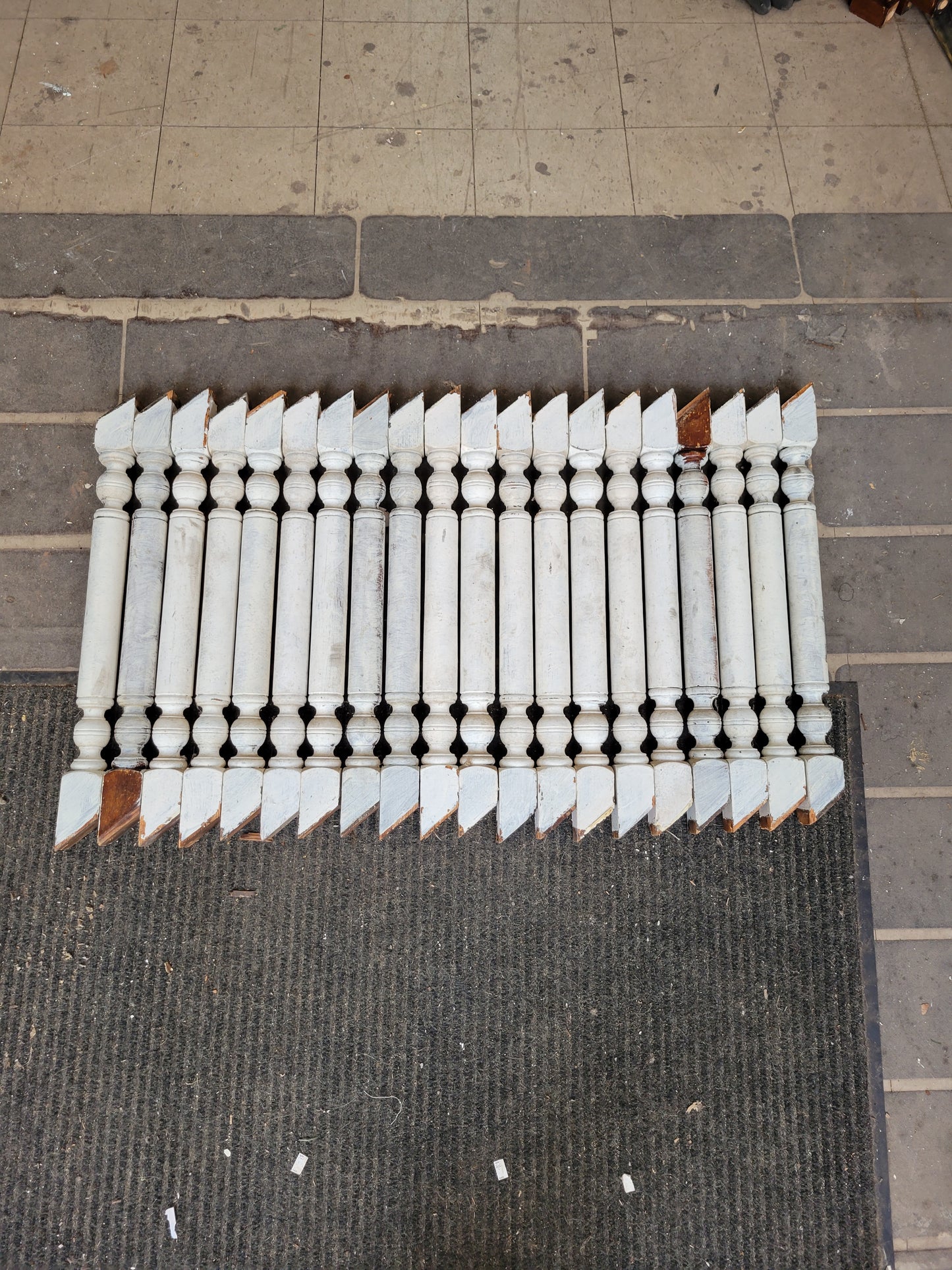 Set of Four Antique Staircase Spindles or Balusters, Staircase Railing Spindles