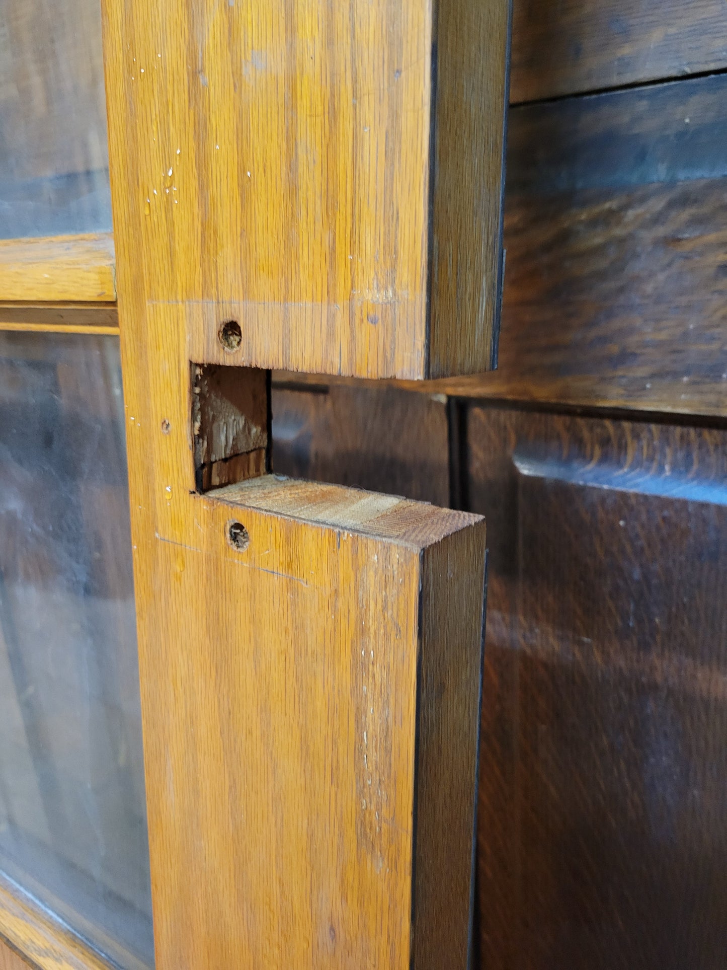 Vintage 36" Wide Classroom Door, Oak and Glass Large Door #4
