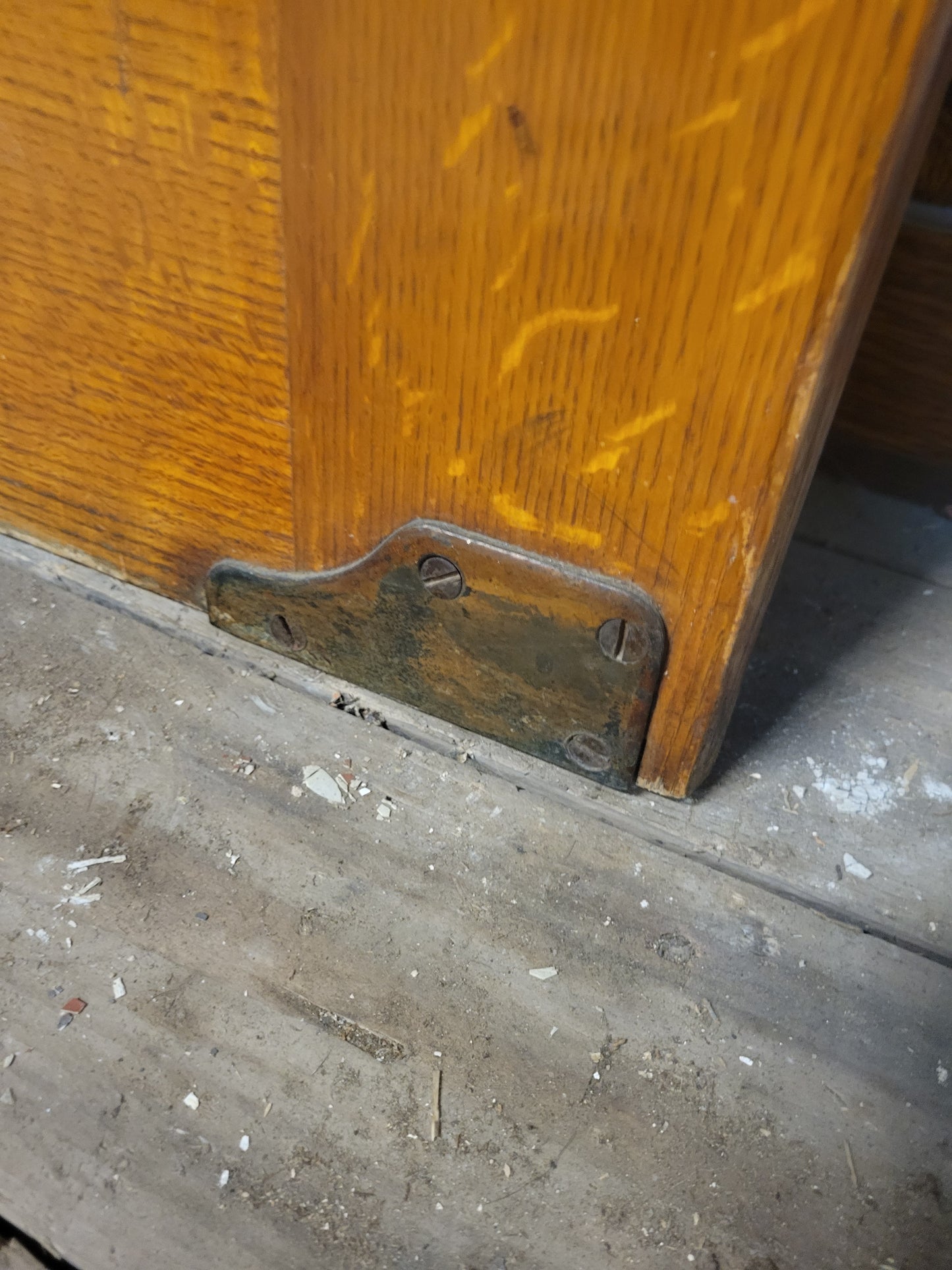 34" Antique Swinging Door with Hardware, Large Solid Wood Butler Style Door
