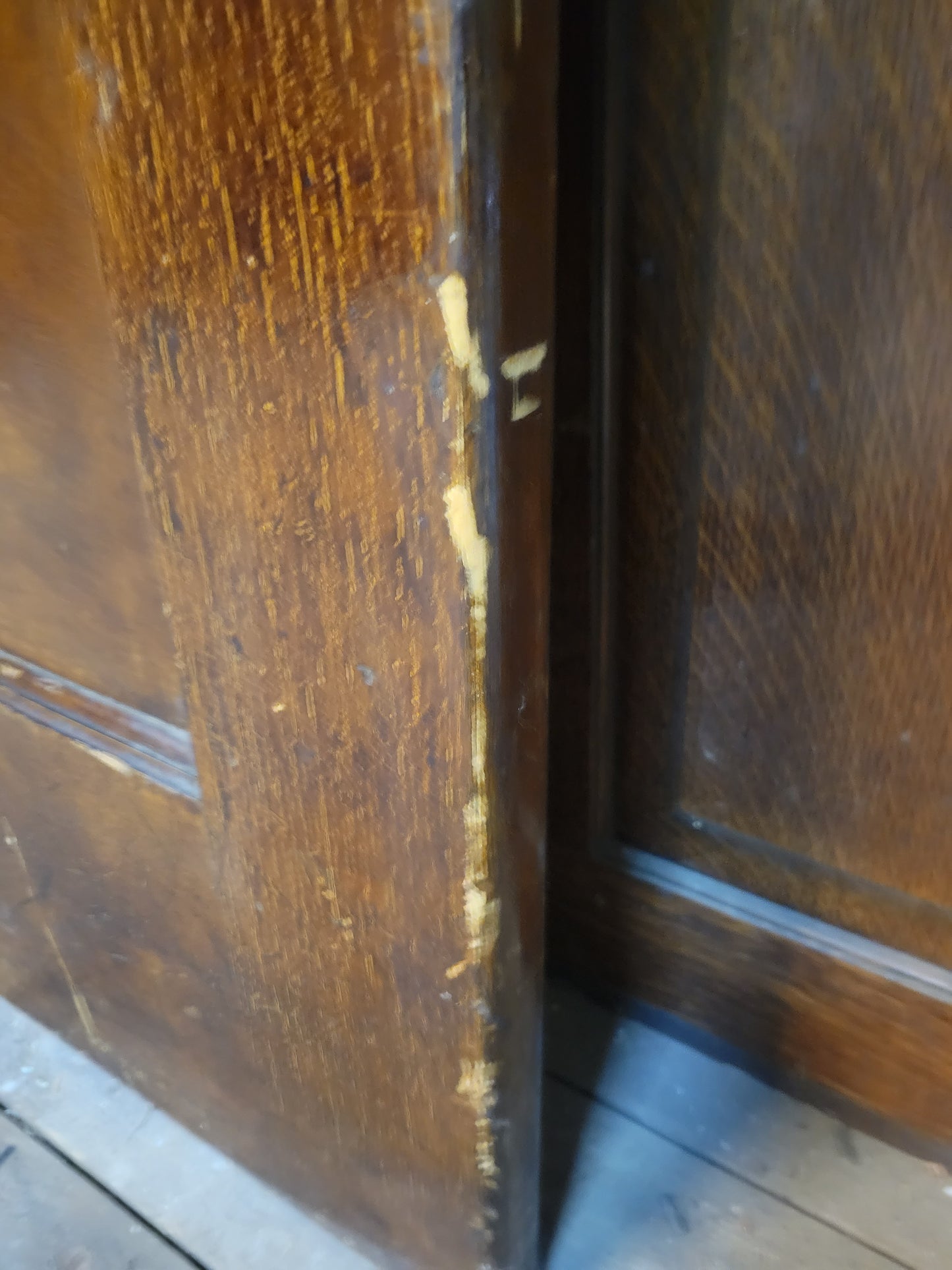 24" Narrow Vintage Swinging Door with Window, Wood and Glass Butler Style Door