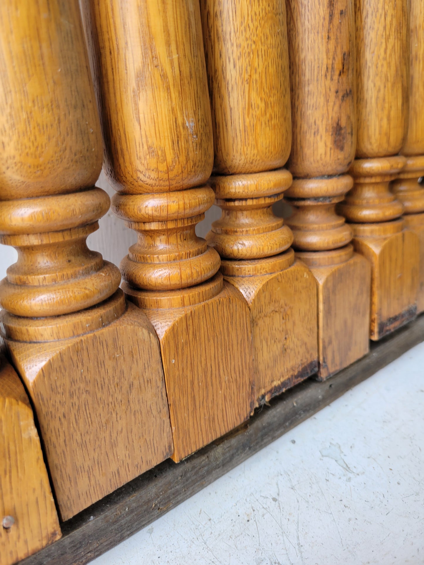 Set of 8 Antique Wood Staircase Spindles, 8 Matching Stair Balusters