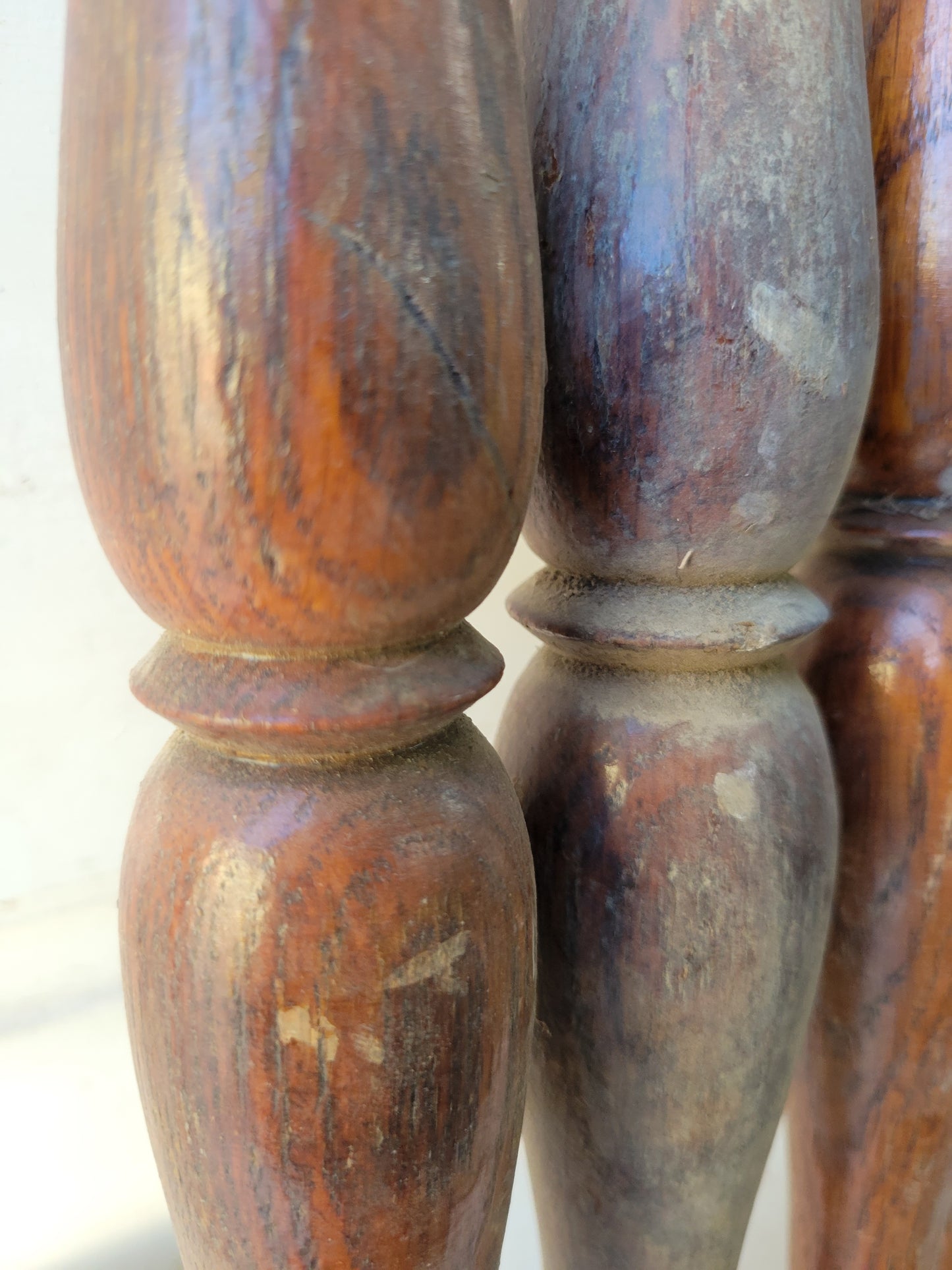 Nine Matching Antique Turned Spindles, Turned Staircase Balusters #01