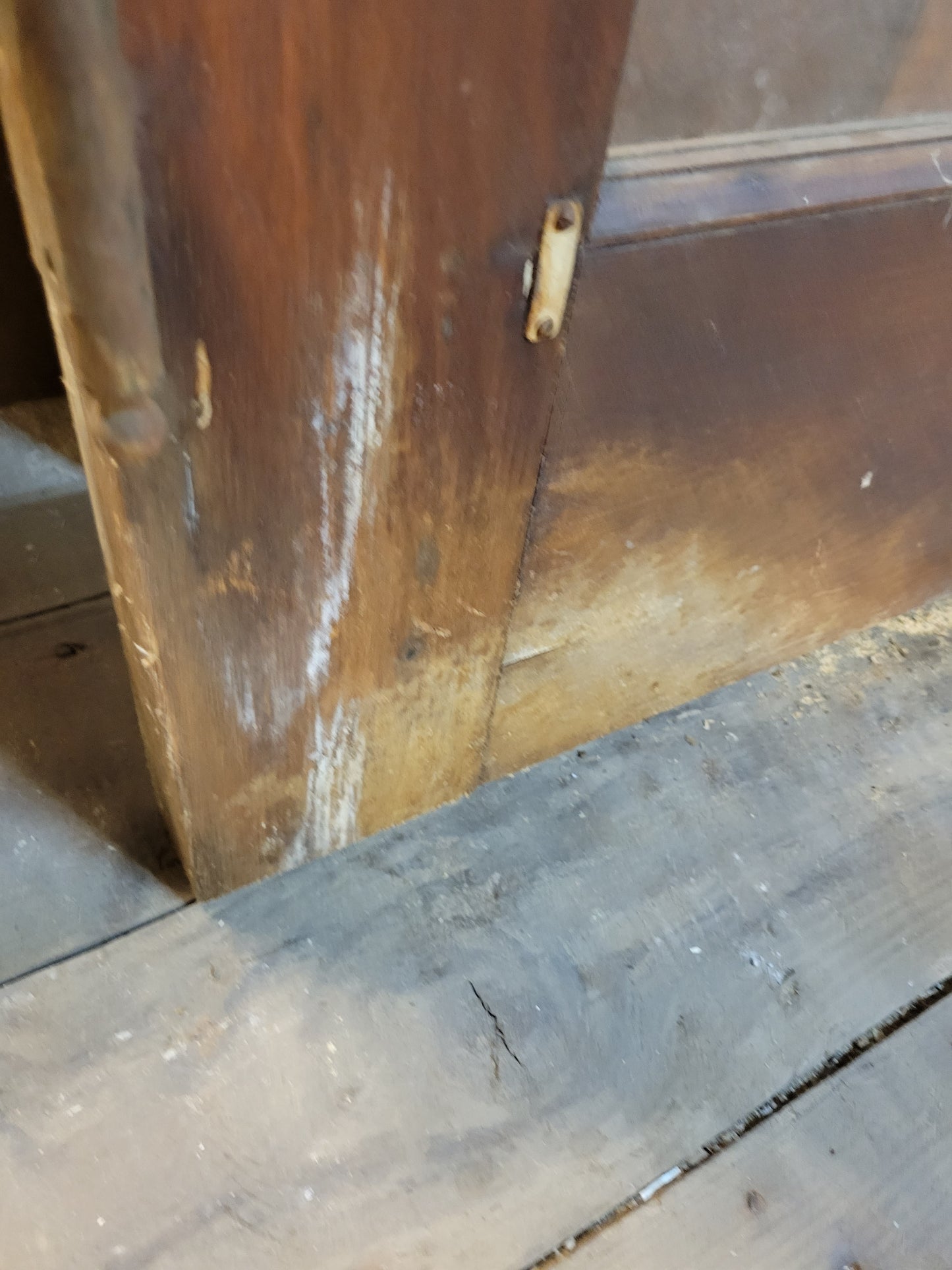 60" Antique Wood French Door Pair, Set of Glass 10 Pane Double Doors