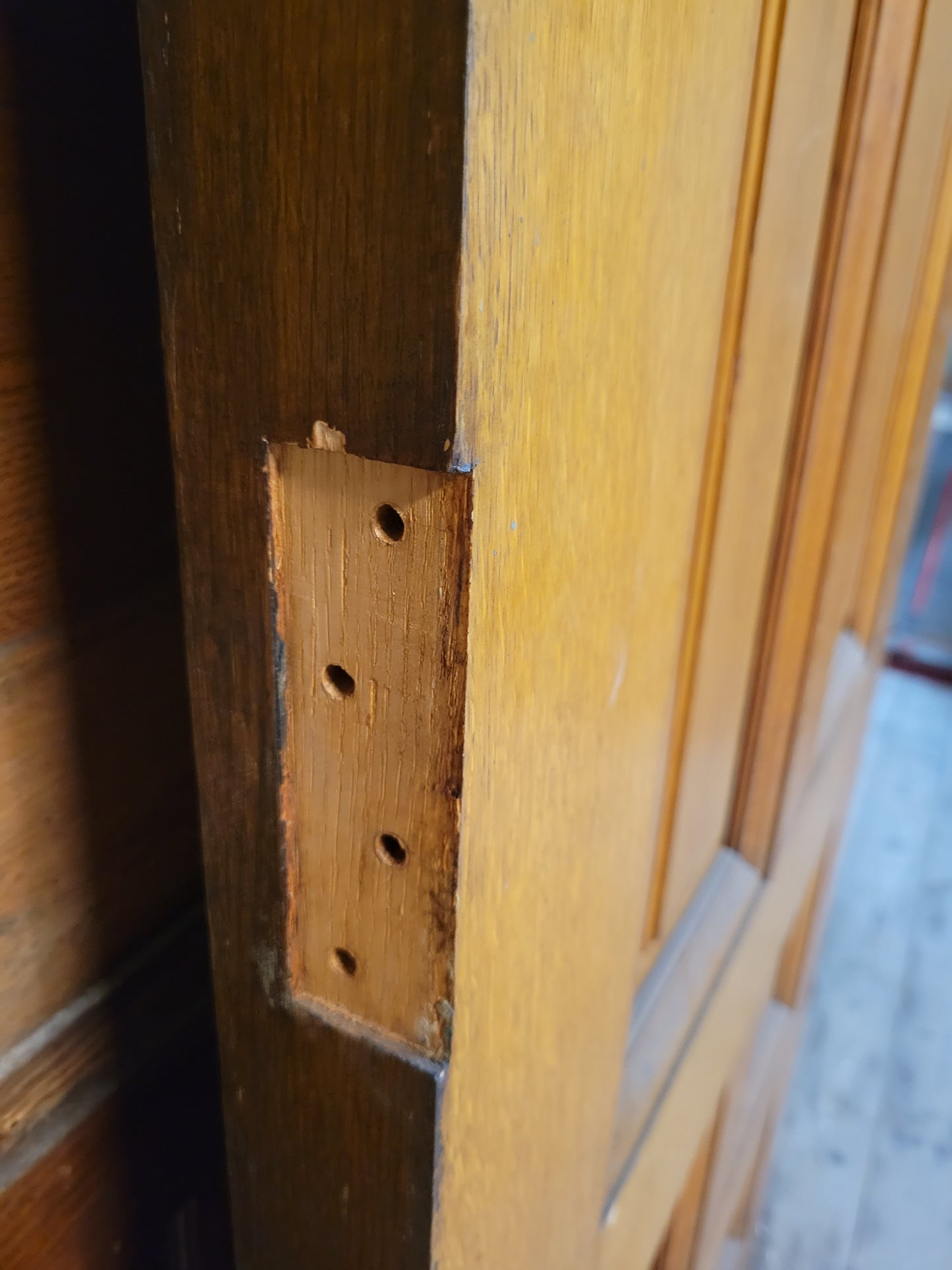 32" Eight Panel Antique Wood Door, Quarter Sawn Antique Oak Interior Door