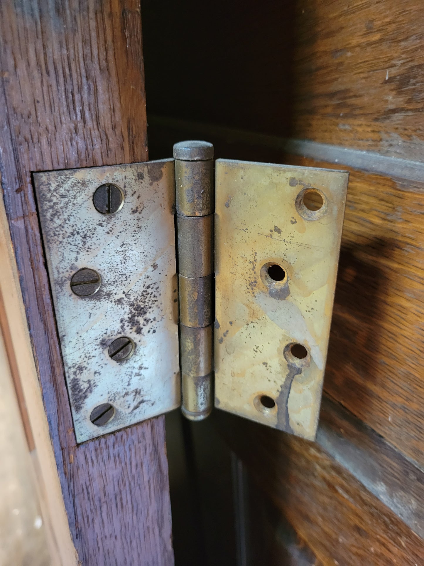32" Tall Antique Six Paneled Door, Quarter Sawn Victorian Era Interior Door