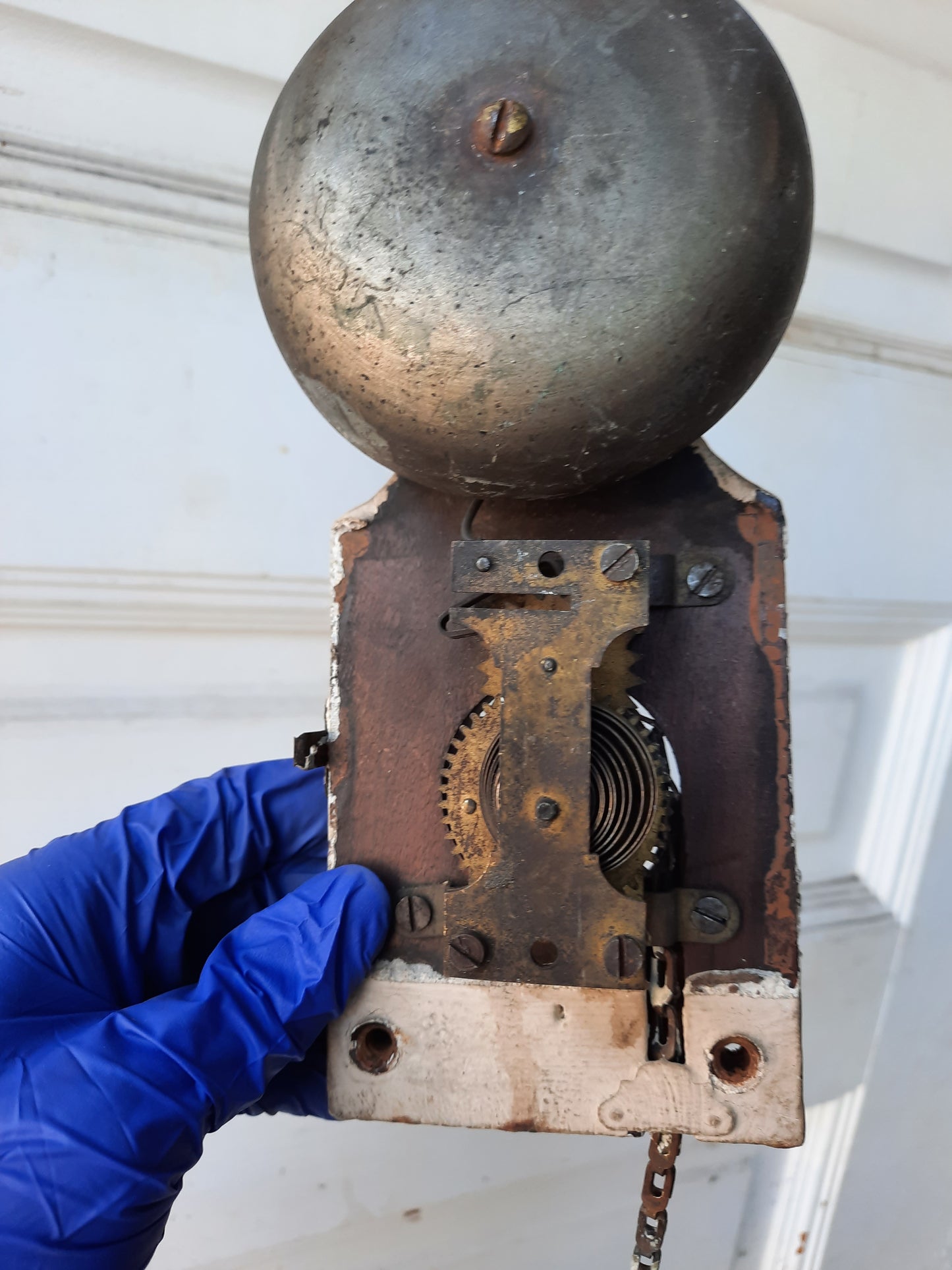 Antique Push Button Doorbell, Victorian Era Ornate Working Doorbell