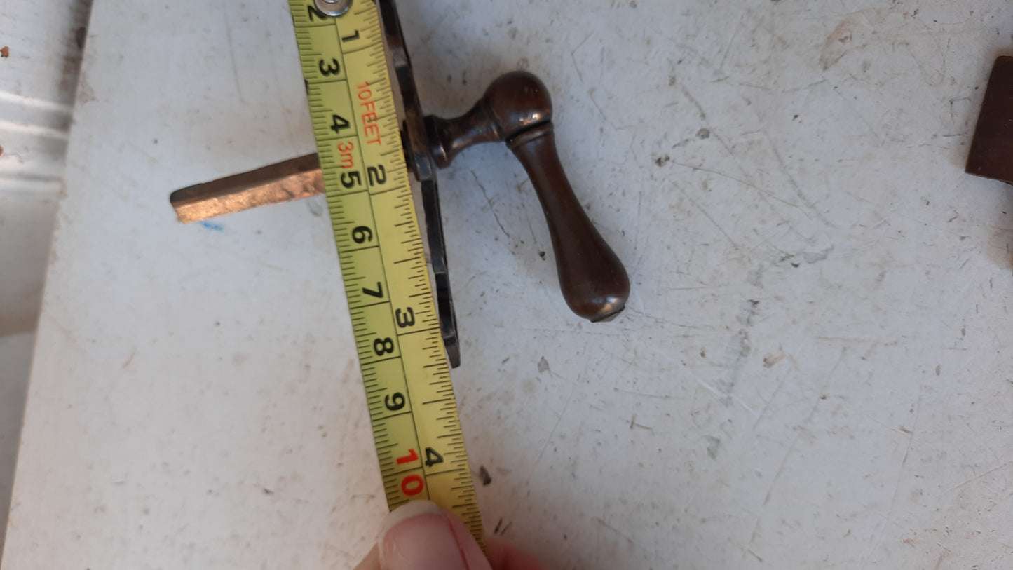 Closet or Cabinet Door Latch Set, Small Bronze Lever Handle set with Mortise Lock