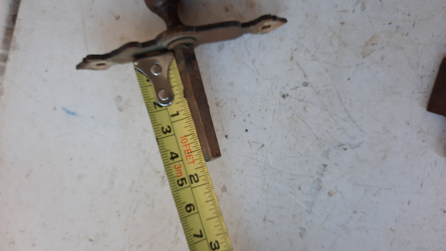 Closet or Cabinet Door Latch Set, Small Bronze Lever Handle set with Mortise Lock