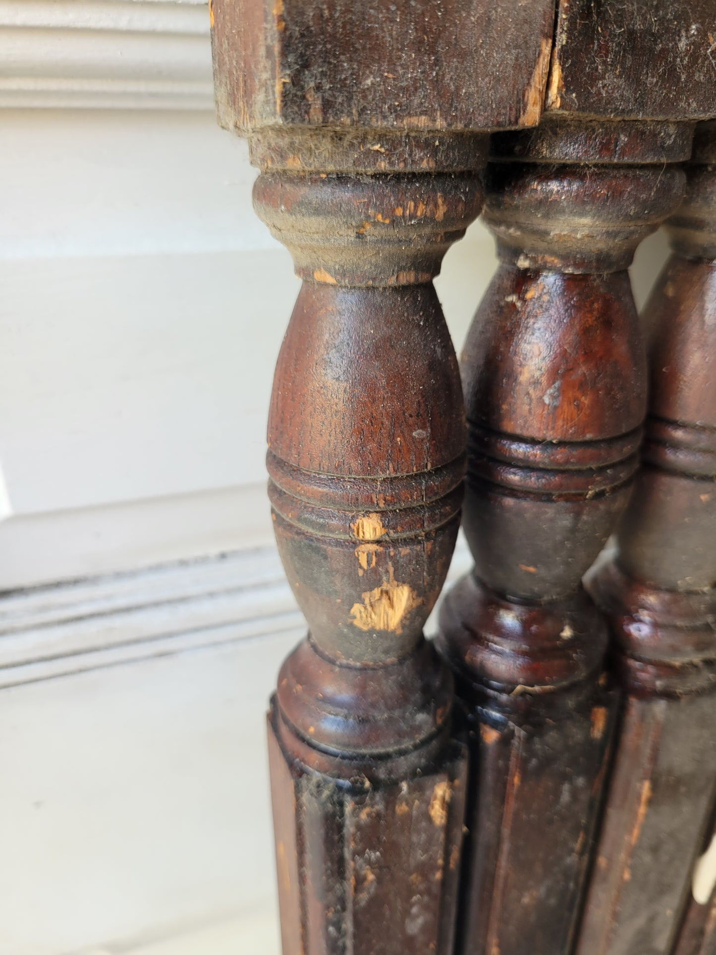 Set of 10 Antique Square Spindles, Victorian Staircase Spindle Set, Balusters #012806