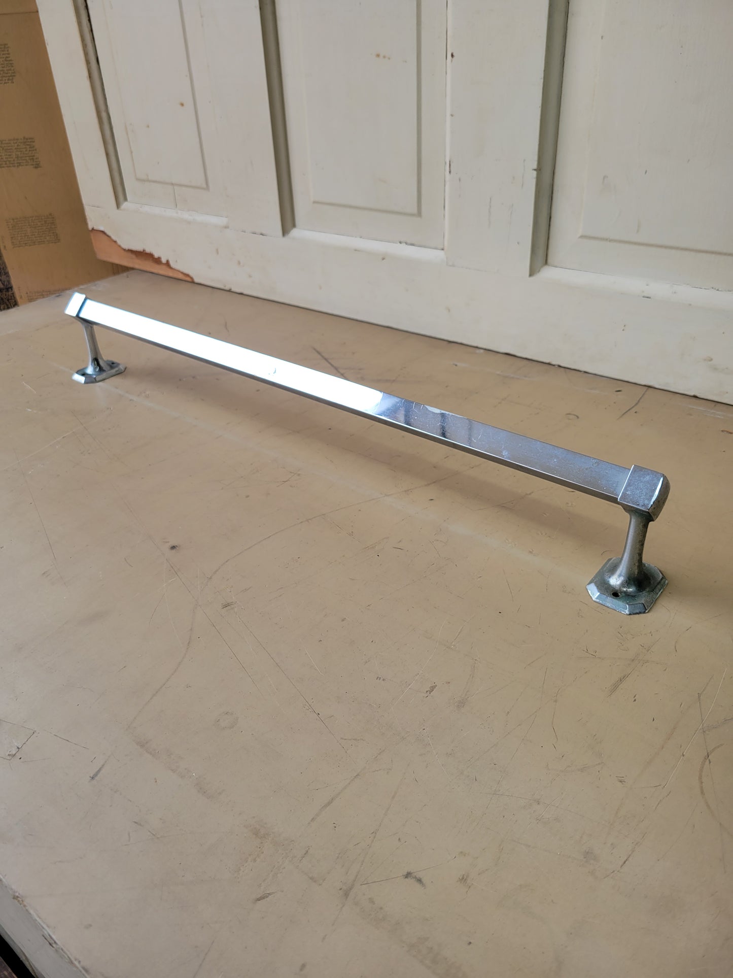 24" Vintage Chrome Bathroom Towel Bar, Vintage Silver Wall Mount Towel Bar Rod