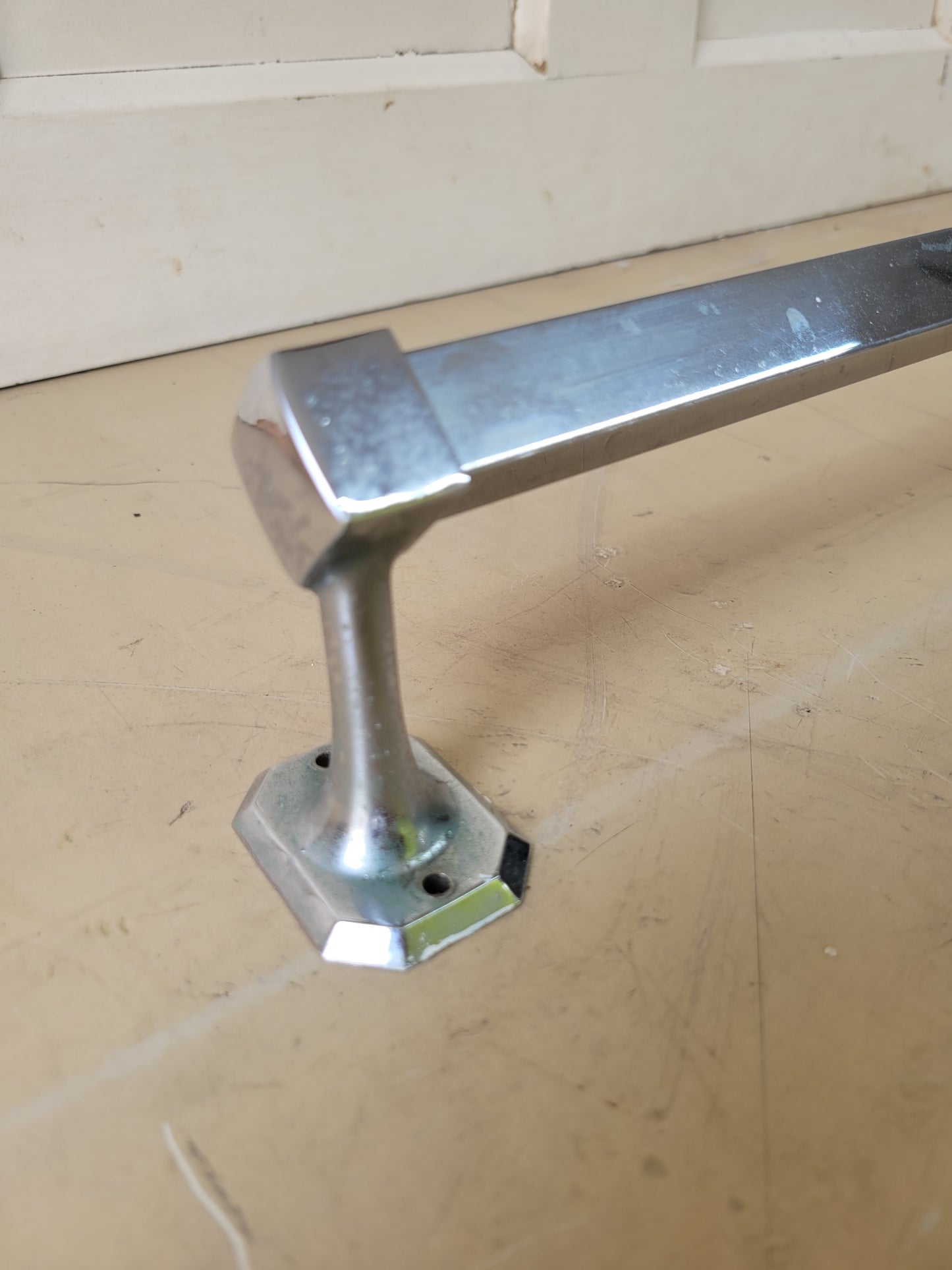 24" Vintage Chrome Bathroom Towel Bar, Vintage Silver Wall Mount Towel Bar Rod