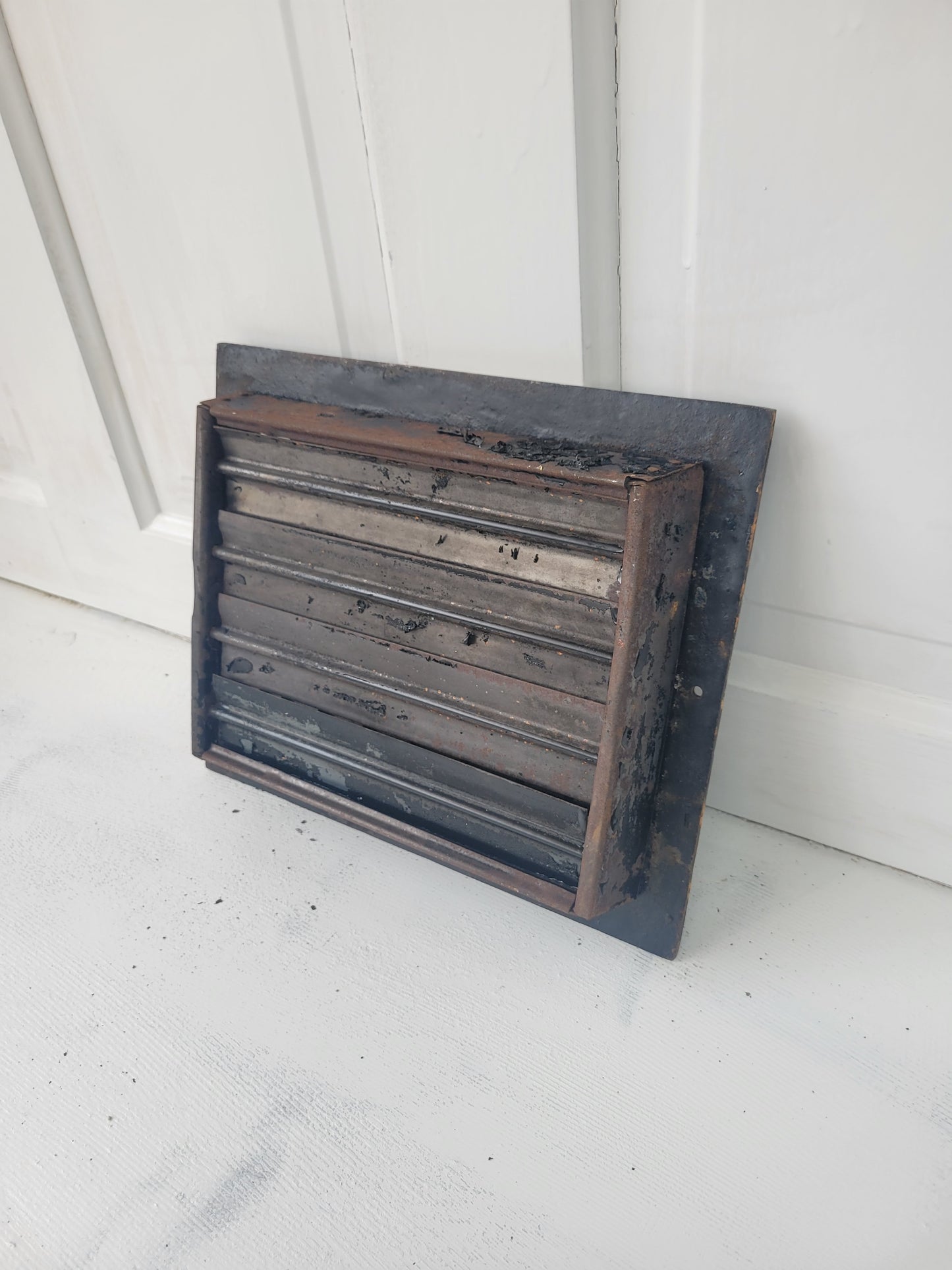 12 x 10 Inch Working Antique Metal Vent Cover Grate, Decorative Metal Floor Vent #042205