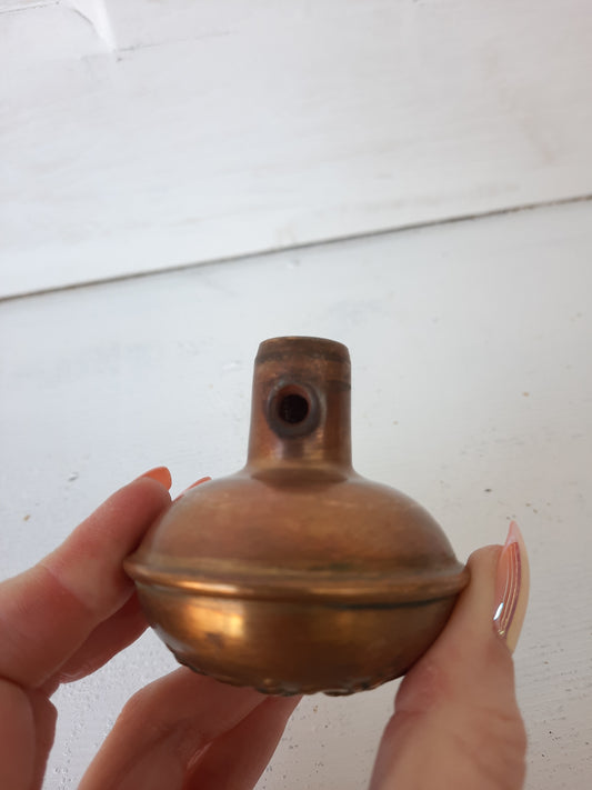 Argyle Pattern Bronze Doorknob by Norwalk c. 1900, Wrought Bronze Door Knob