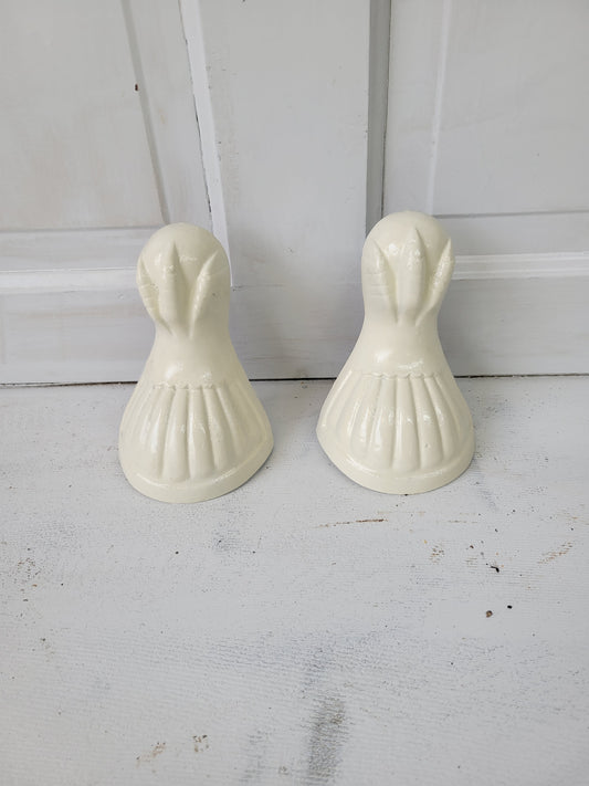 Antique Painted Cast Iron Tub Feet, Pair of Ball and Claw Tub Feet, Bathtub #051503