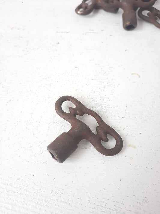 One Antique Radiator Key, Cast Iron Key for Bleed Valve